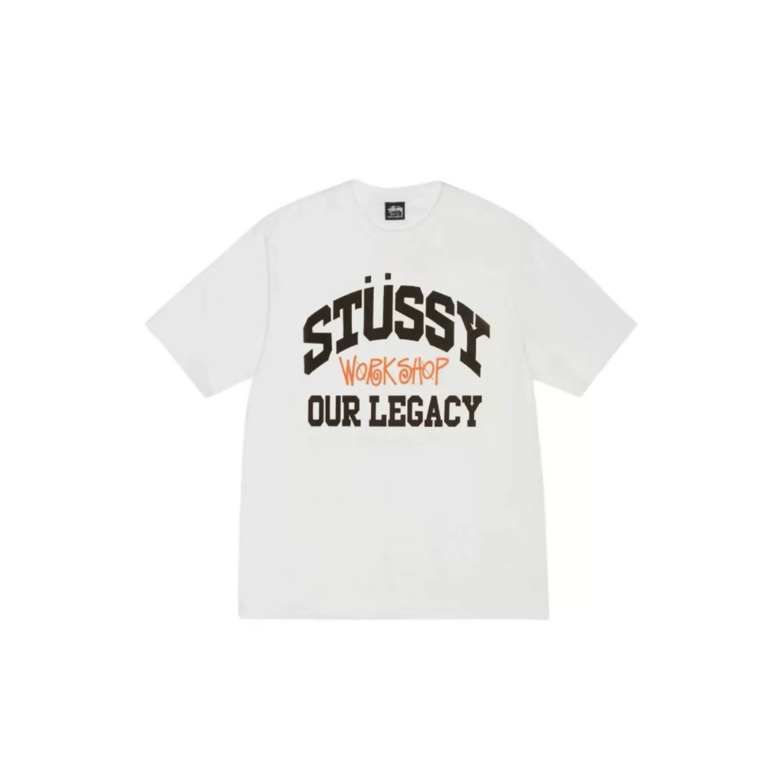 STUSSY COLLEQIATE TEE WHITE
