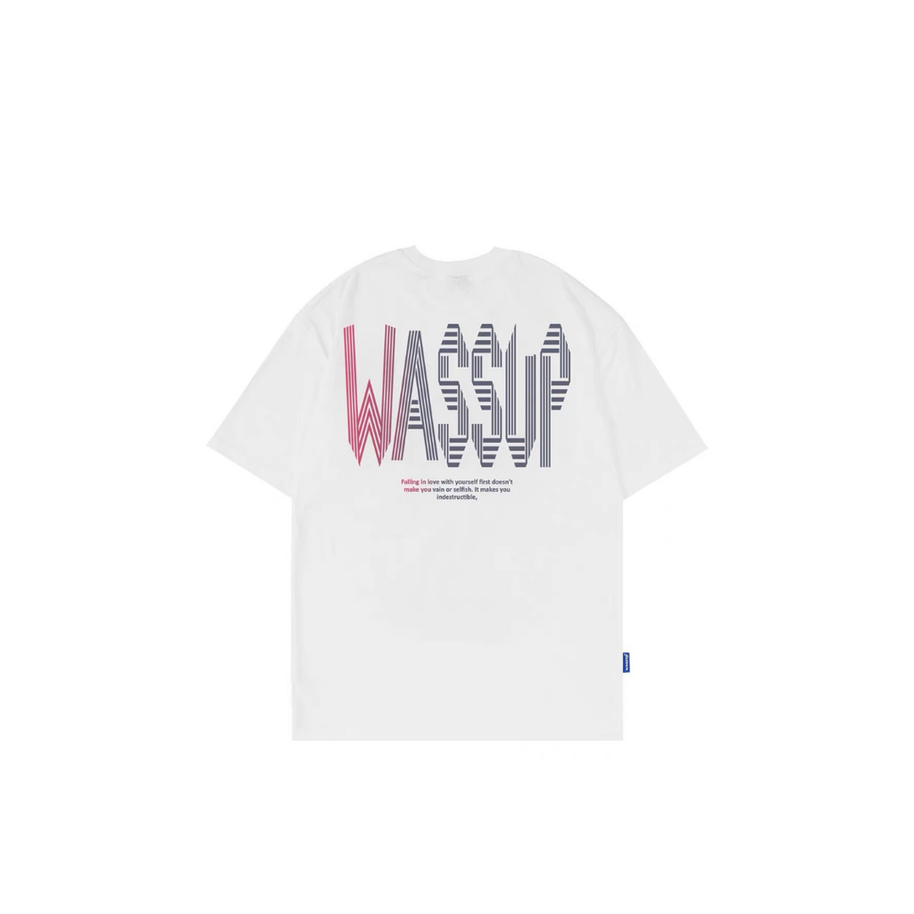 WASSUP LINE TEE WHITE
