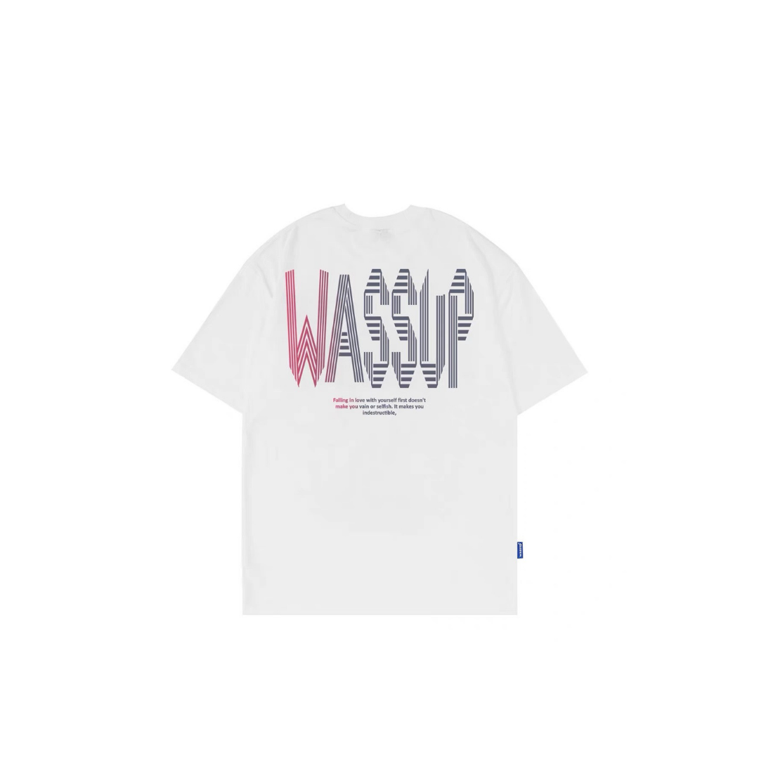WASSUP LINE TEE WHITE