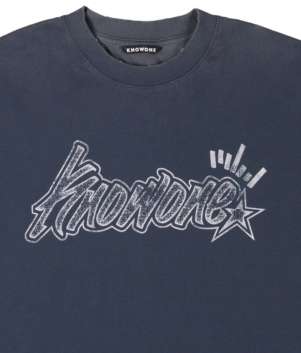 KNOWONE GRAFFITI TEE DENIM BLUE