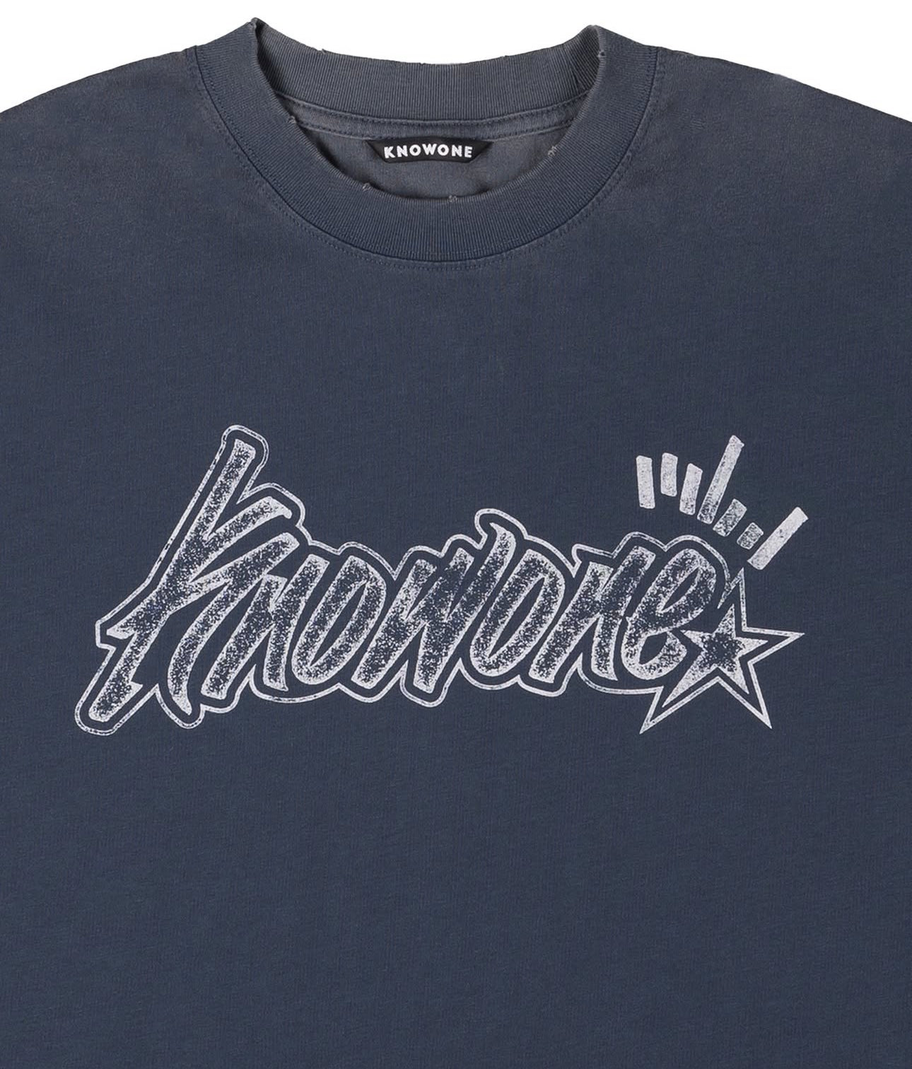 KNOWONE GRAFFITI TEE DENIM BLUE