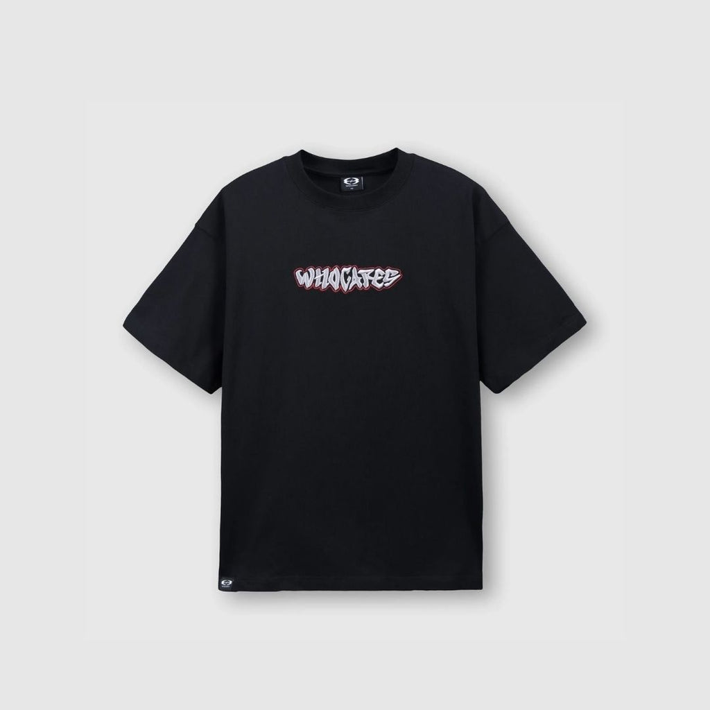 WHOCARES ALL IN EMBROIDERY TEE BLACK