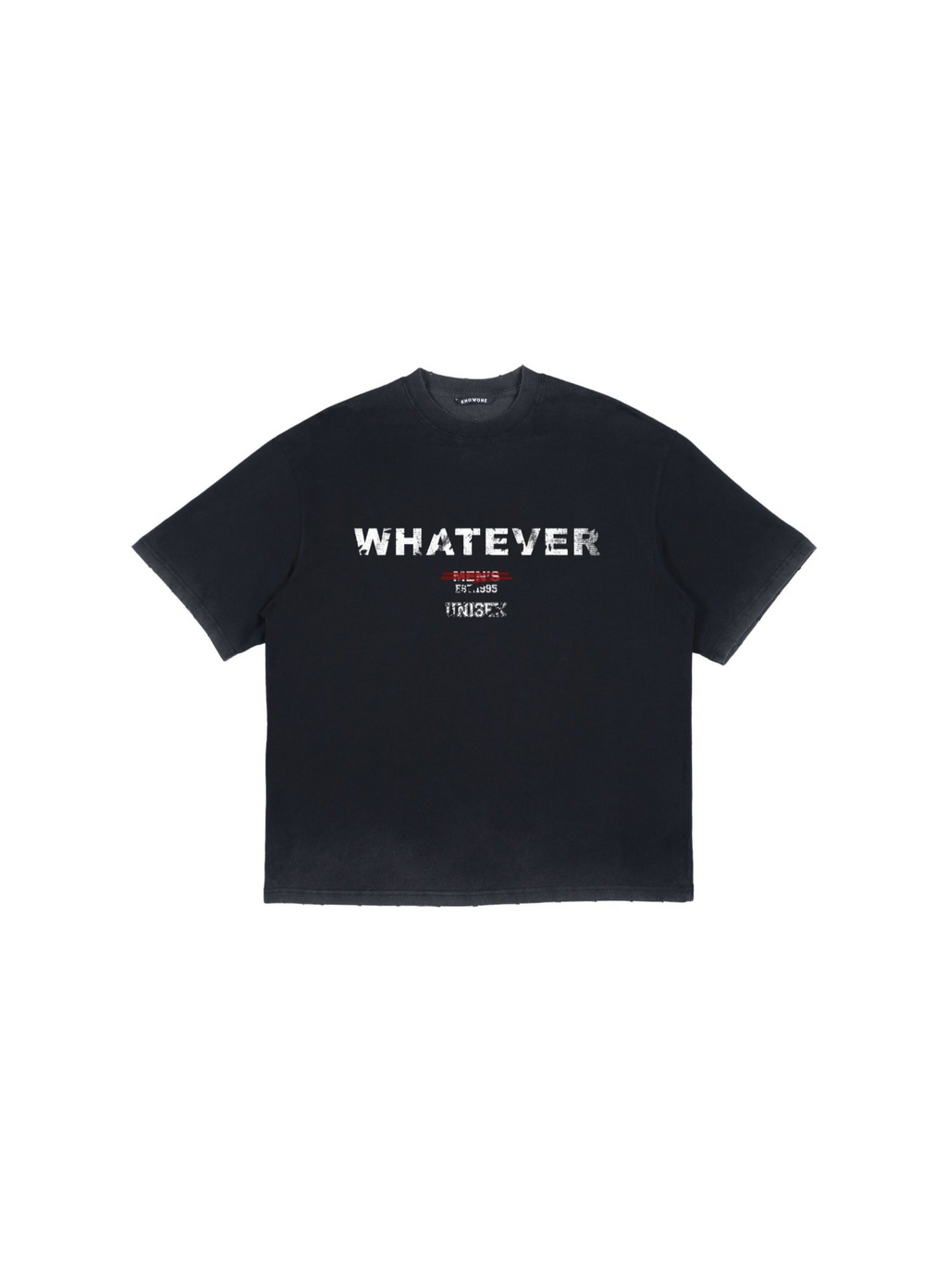 WHATEVER GLITCH BLACK TEE