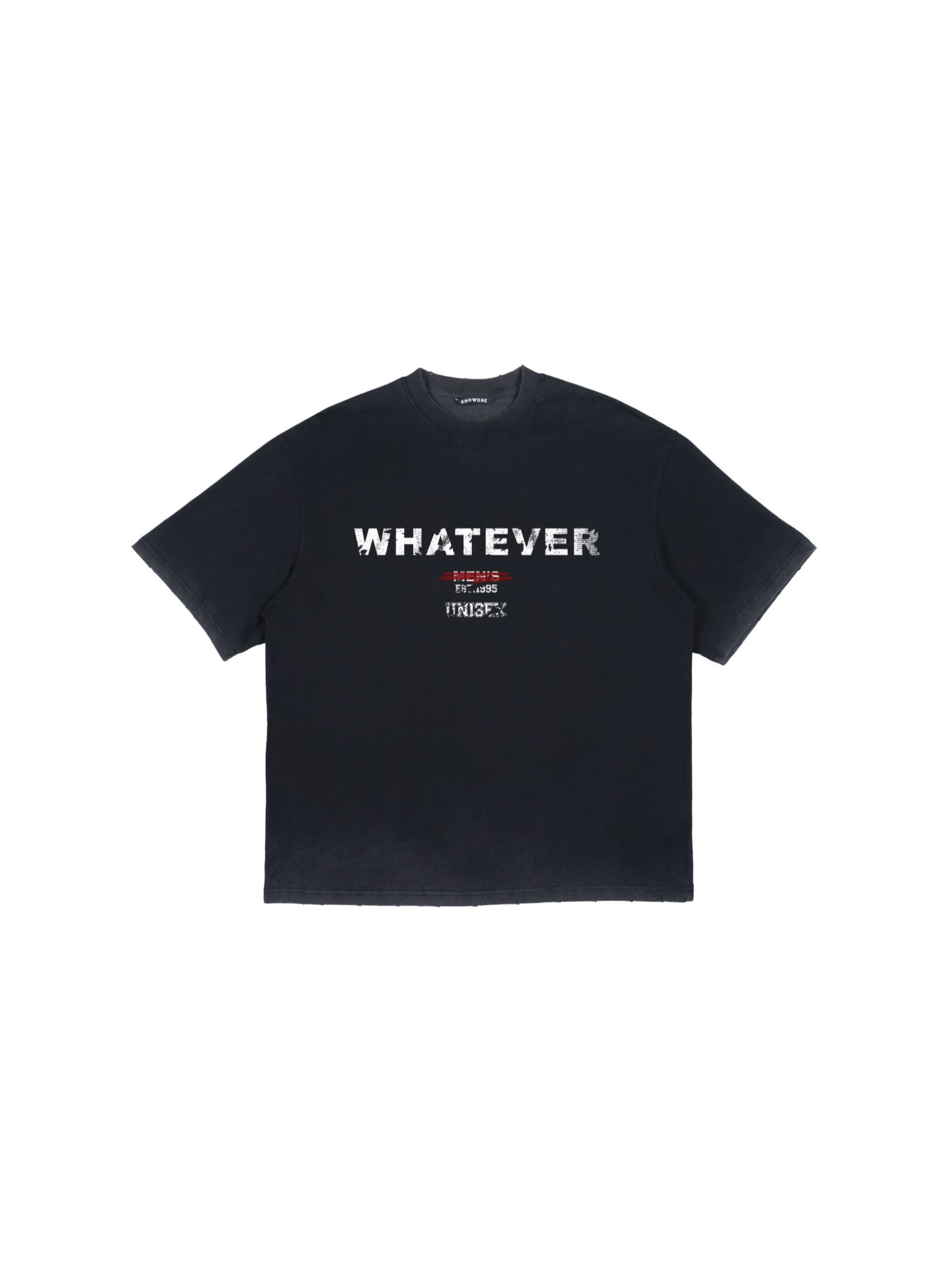 WHATEVER GLITCH BLACK TEE