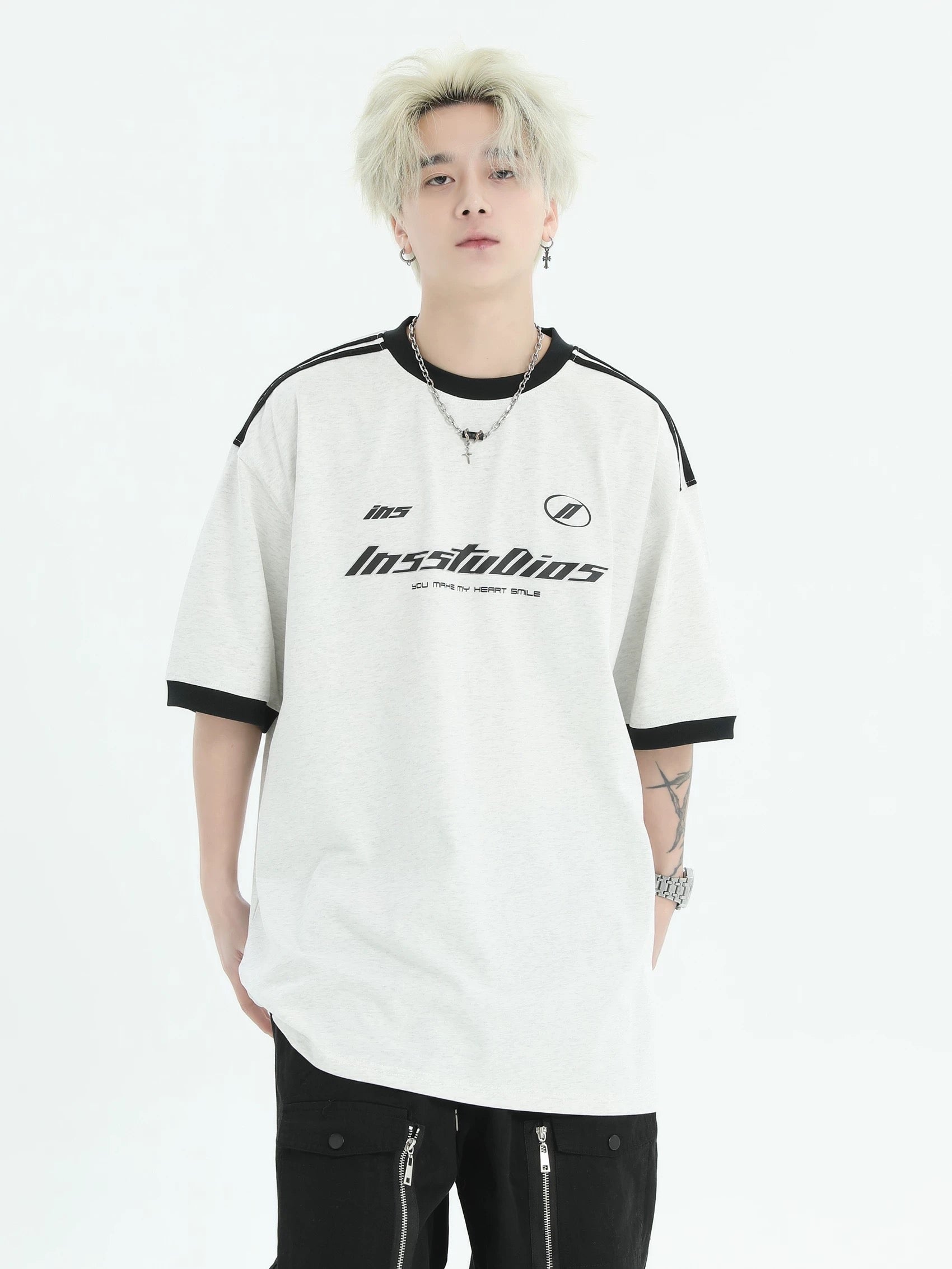 INS LINE GREY TEE