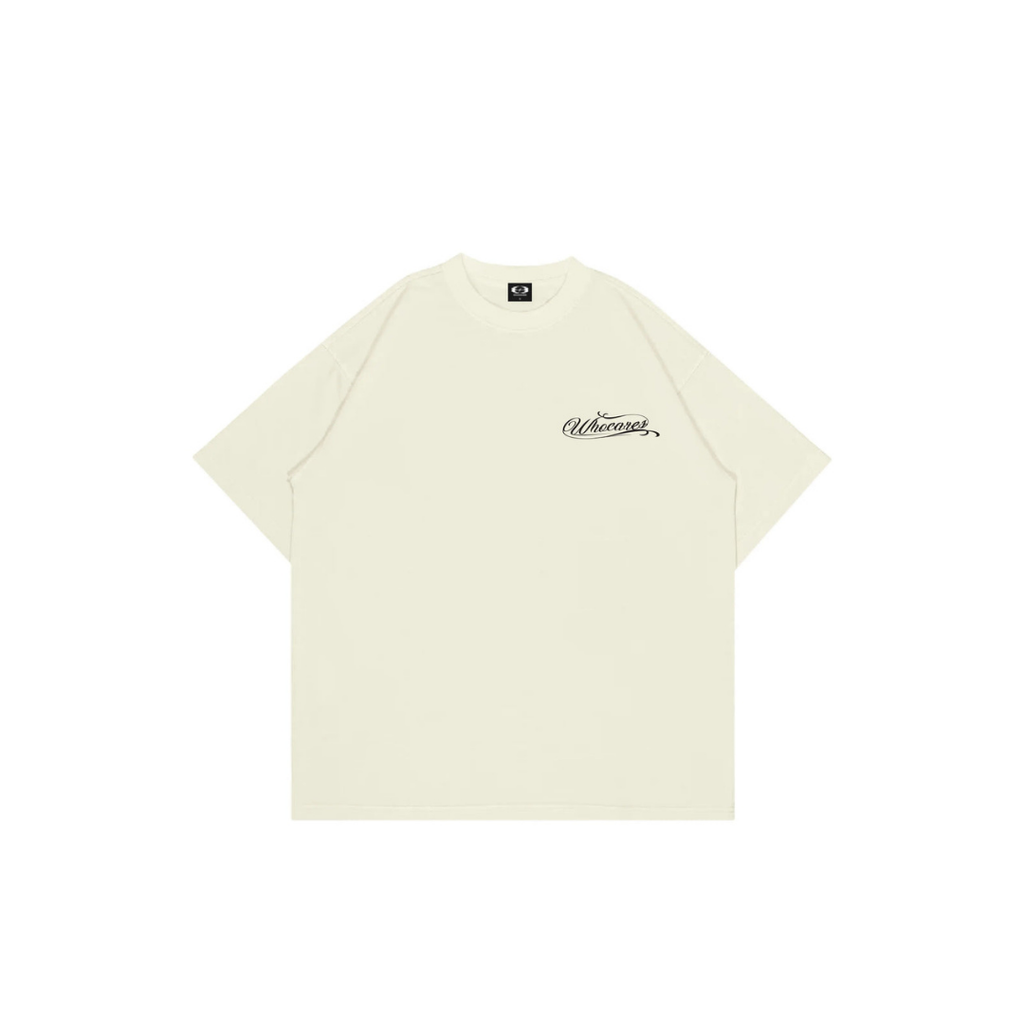 WHOCARE EMBLEM TEE BEIGE
