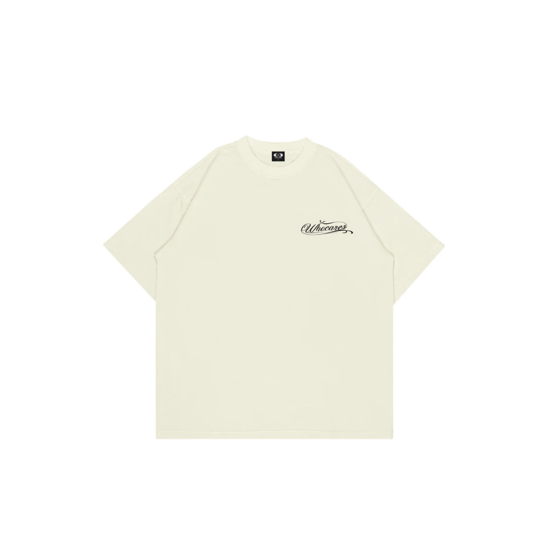 WHOCARE EMBLEM TEE BEIGE