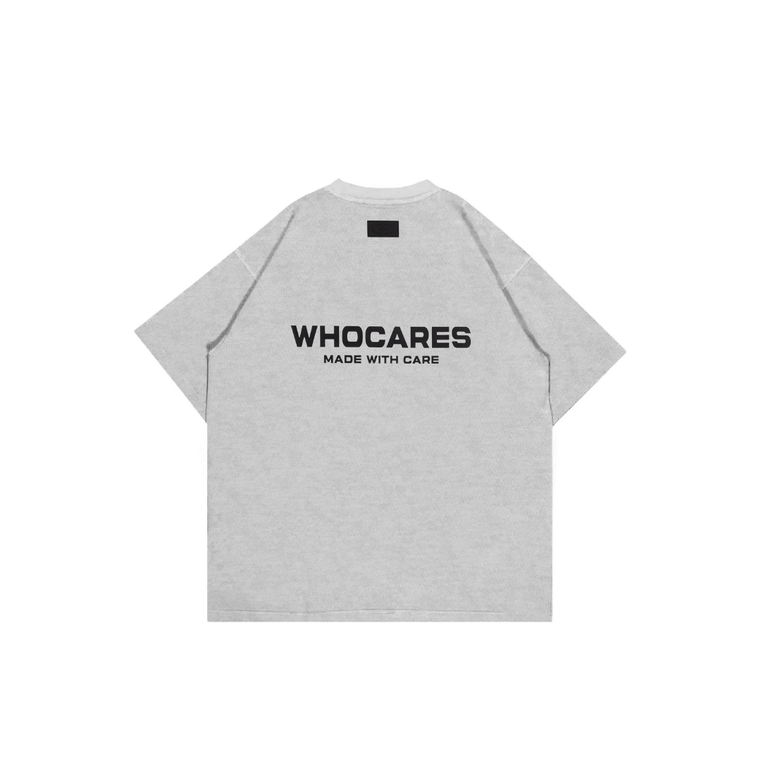 WHOCARES LOGO TEE GREY