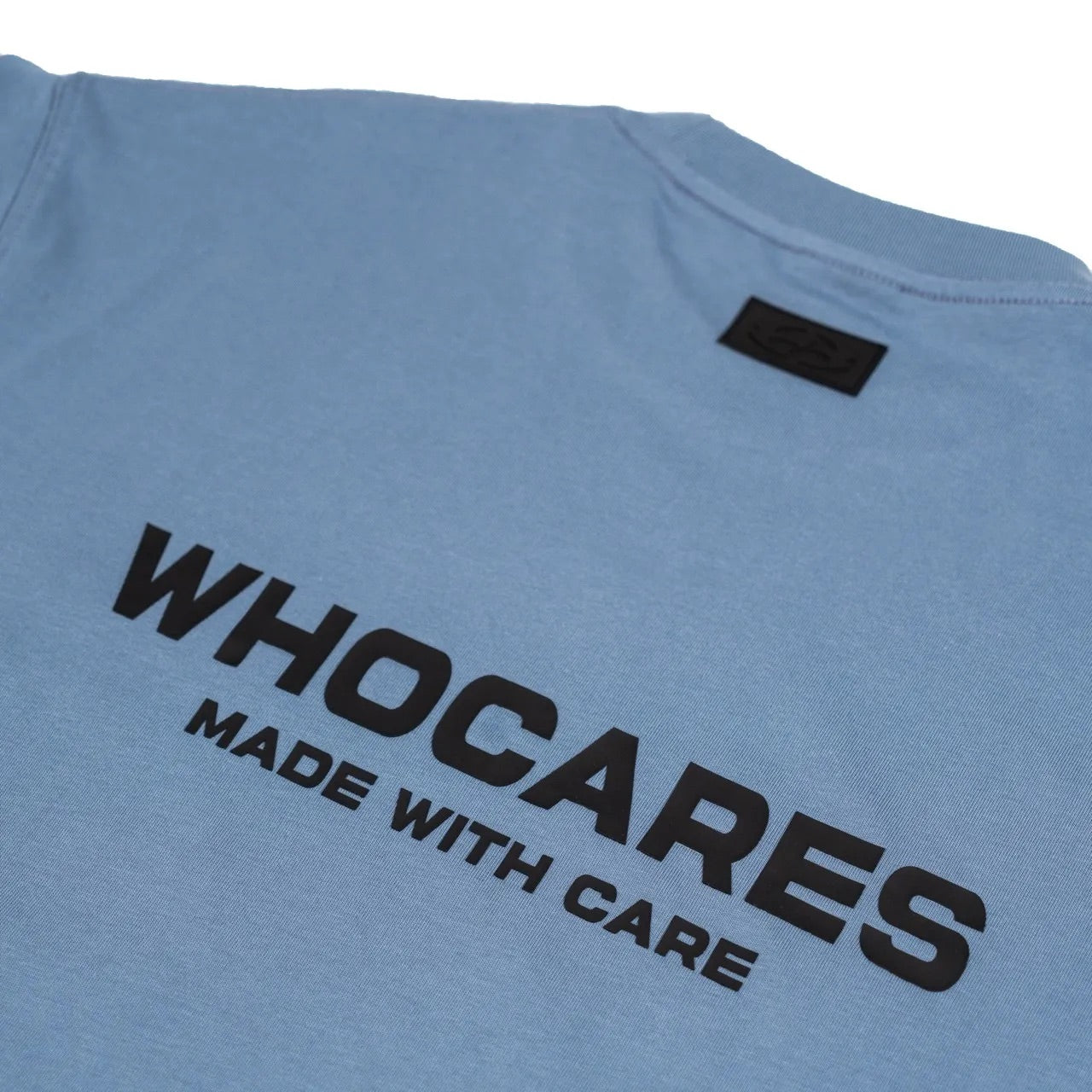 WHOCARES LOGO TEE BLUE