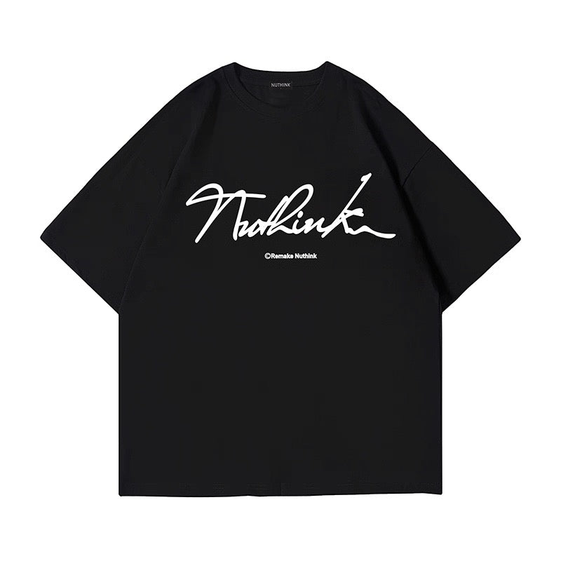 NUTHINK ART WORDS TEE BLACK