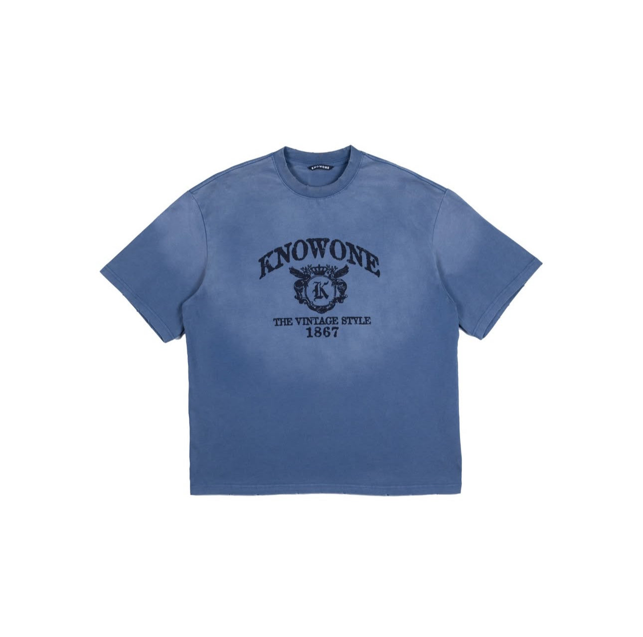 KNOWONE VINTAGE COLLEGE TEE BLUE