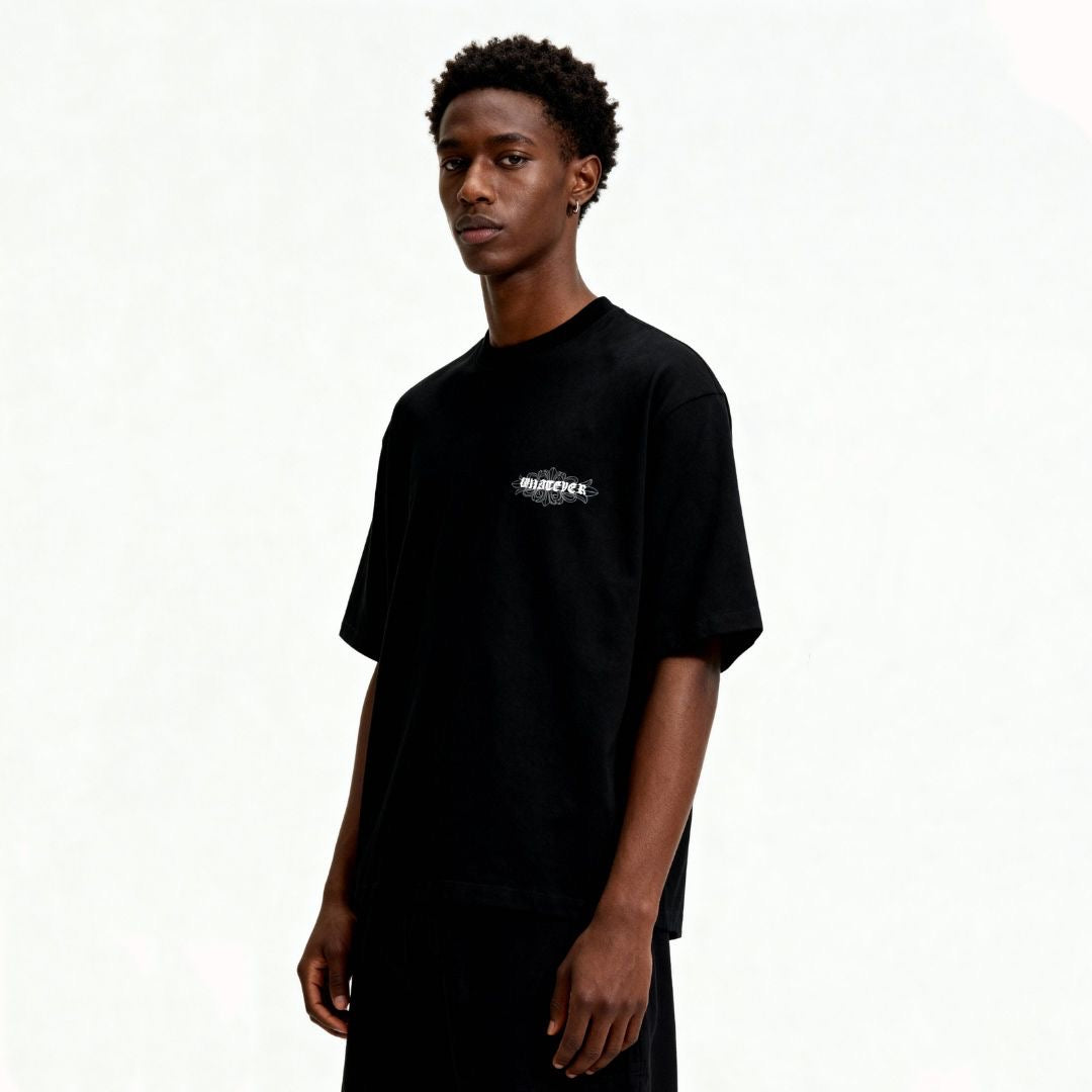WHATEVER MIDNIGHT CHROME TEE BLACK