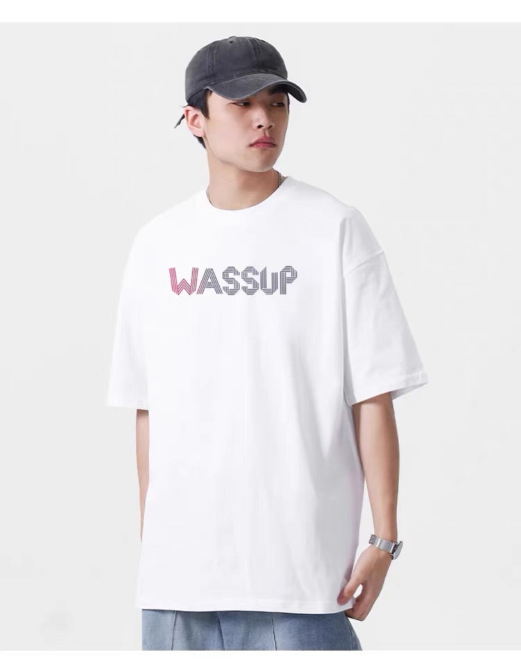 WASSUP LINE TEE WHITE