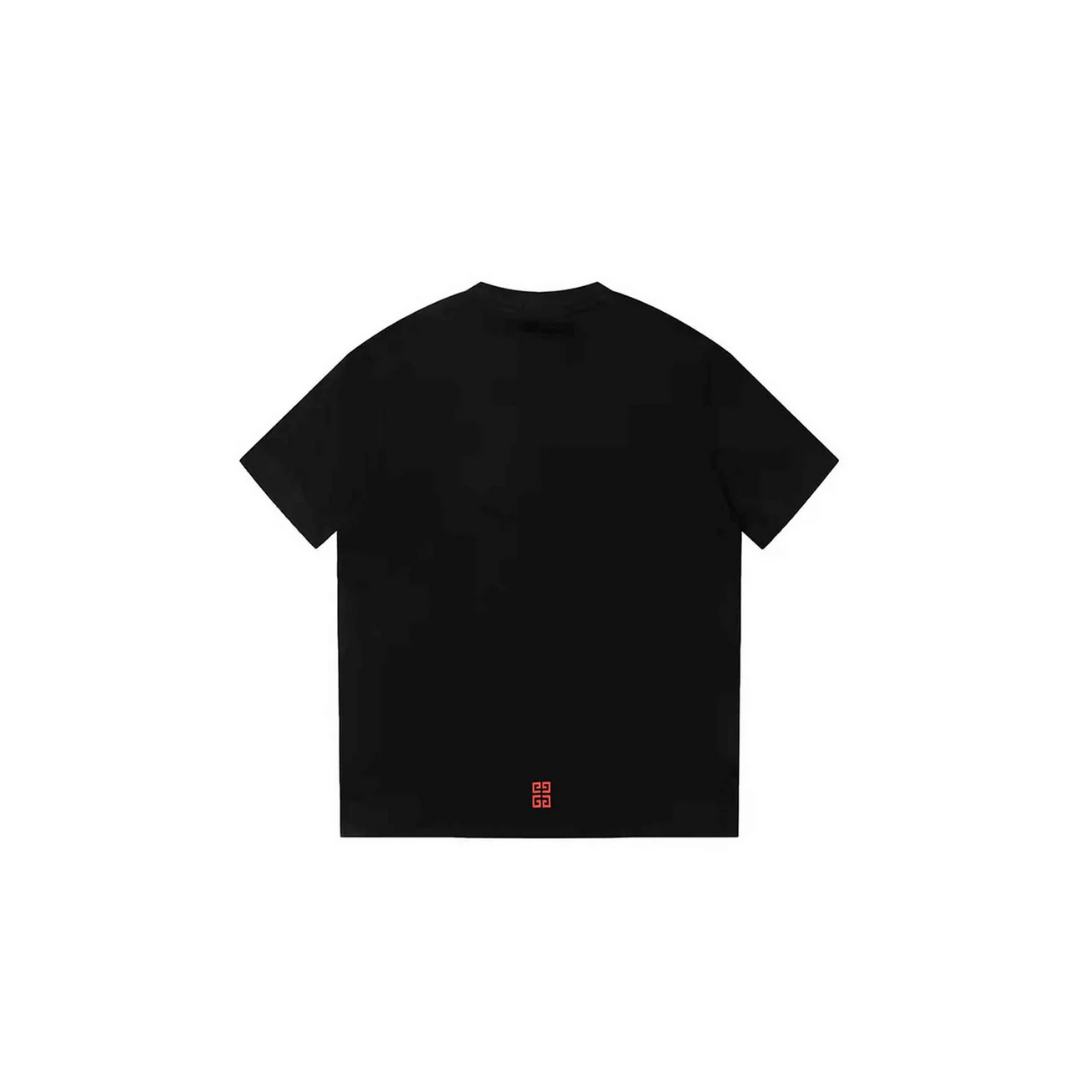GIVENCHY LOGO BLACK RED TEE