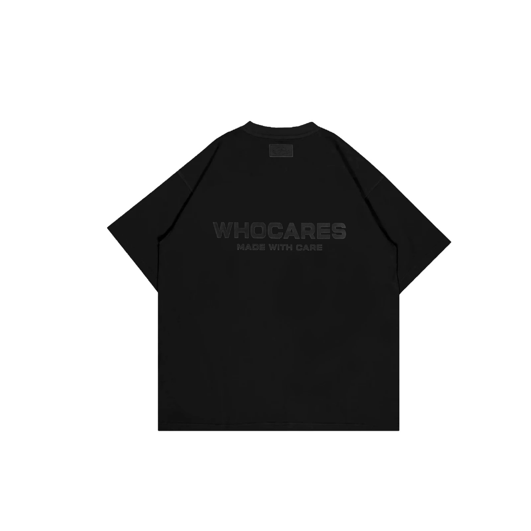 WHOCARES LOGO TEE BLACK