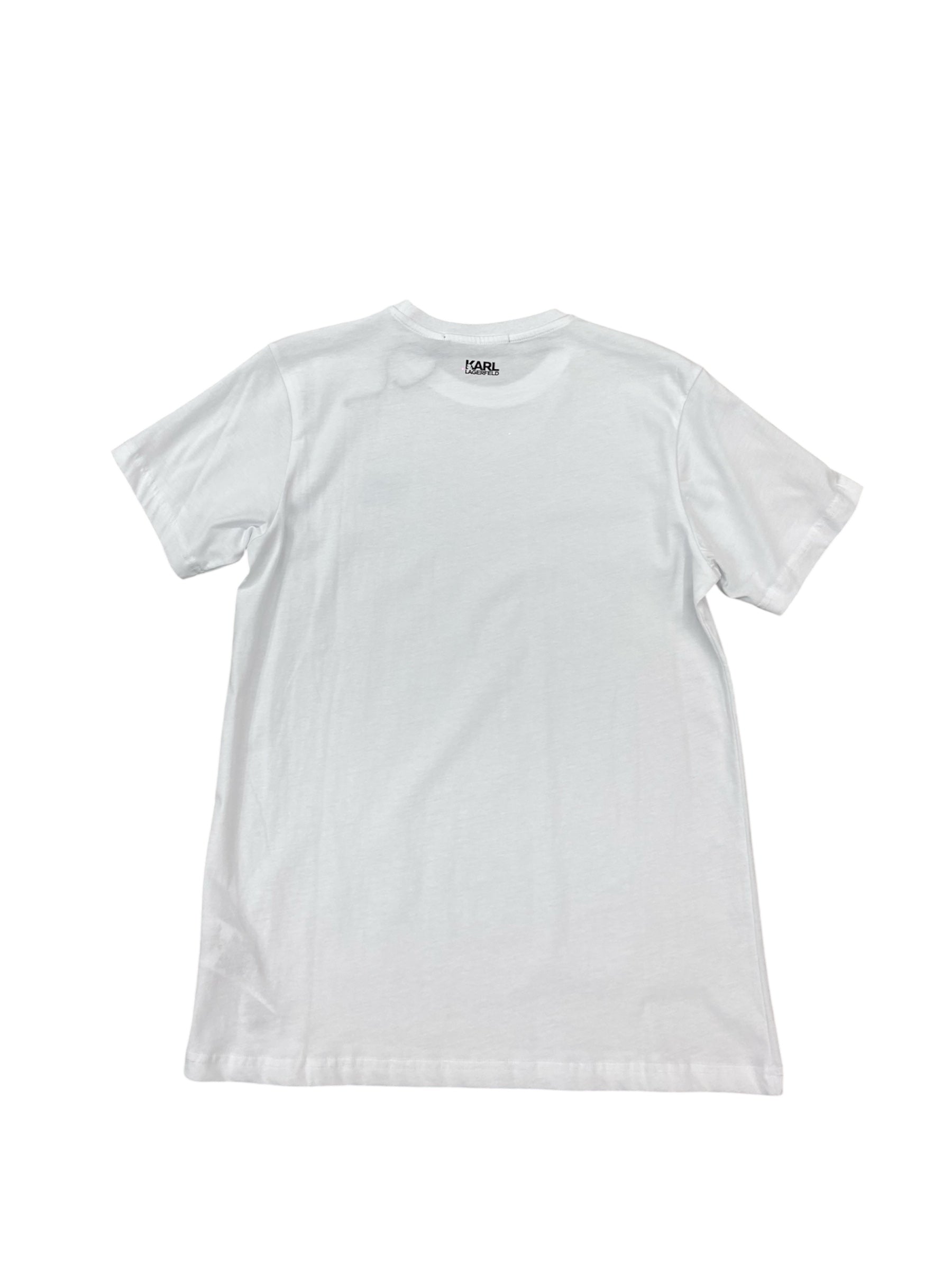 KARL SHADOW SAMLL PRINT TEE WHITE