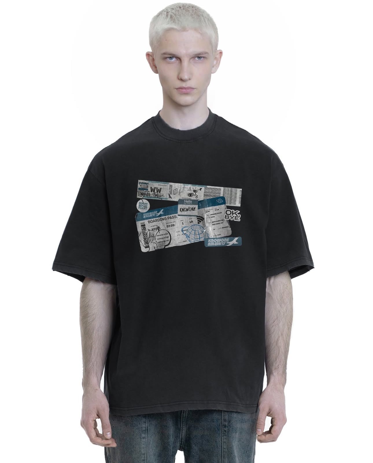 KNOWONE ITINERARY TEE BLACK