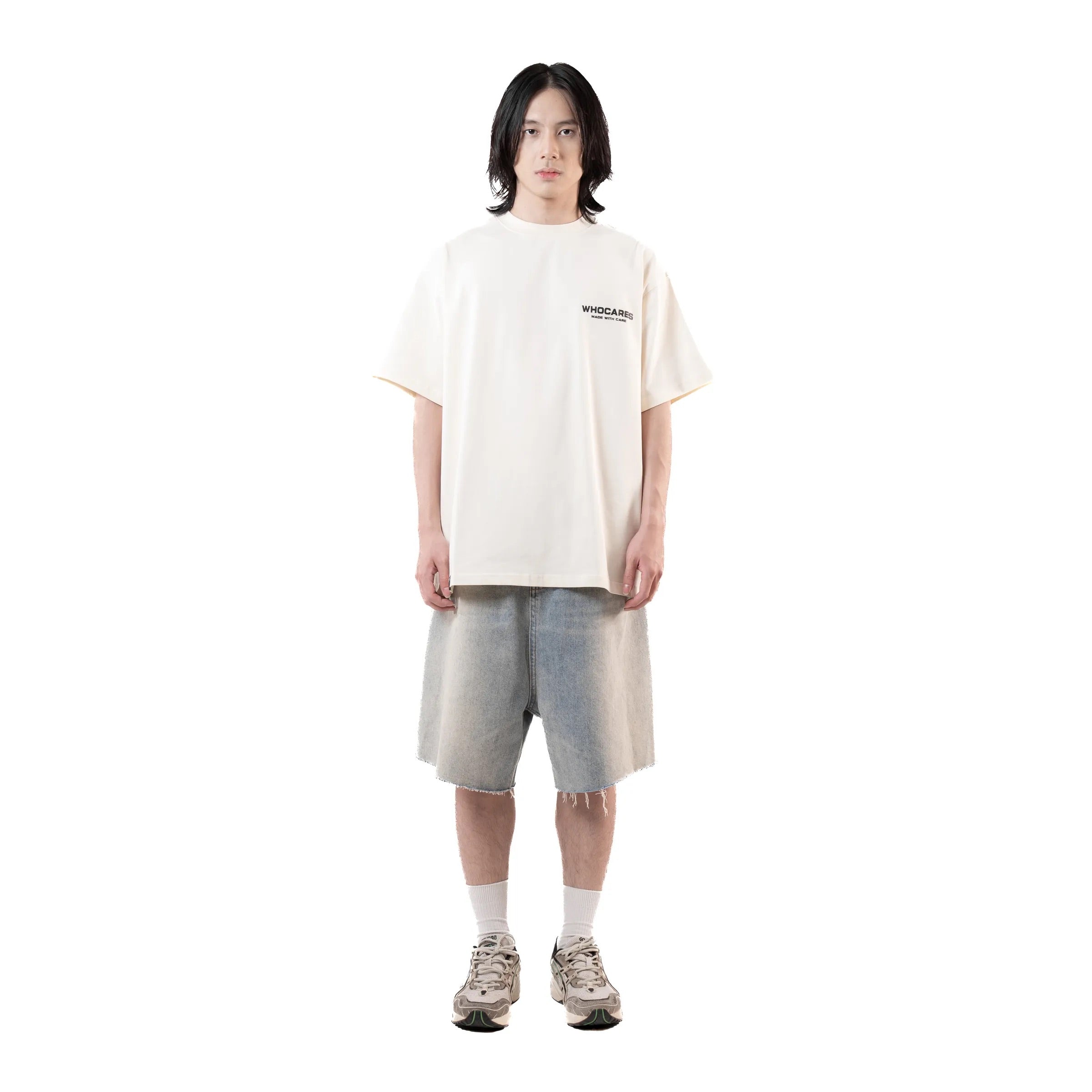 WHOCARES LOGO TEE BEIGE