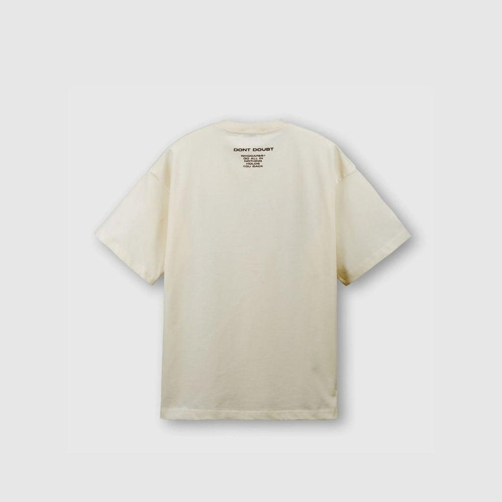 WHOCARES ALL IN EMBROIDERY TEE CREAM