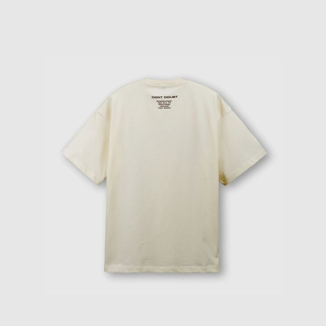 WHOCARES ALL IN EMBROIDERY TEE CREAM