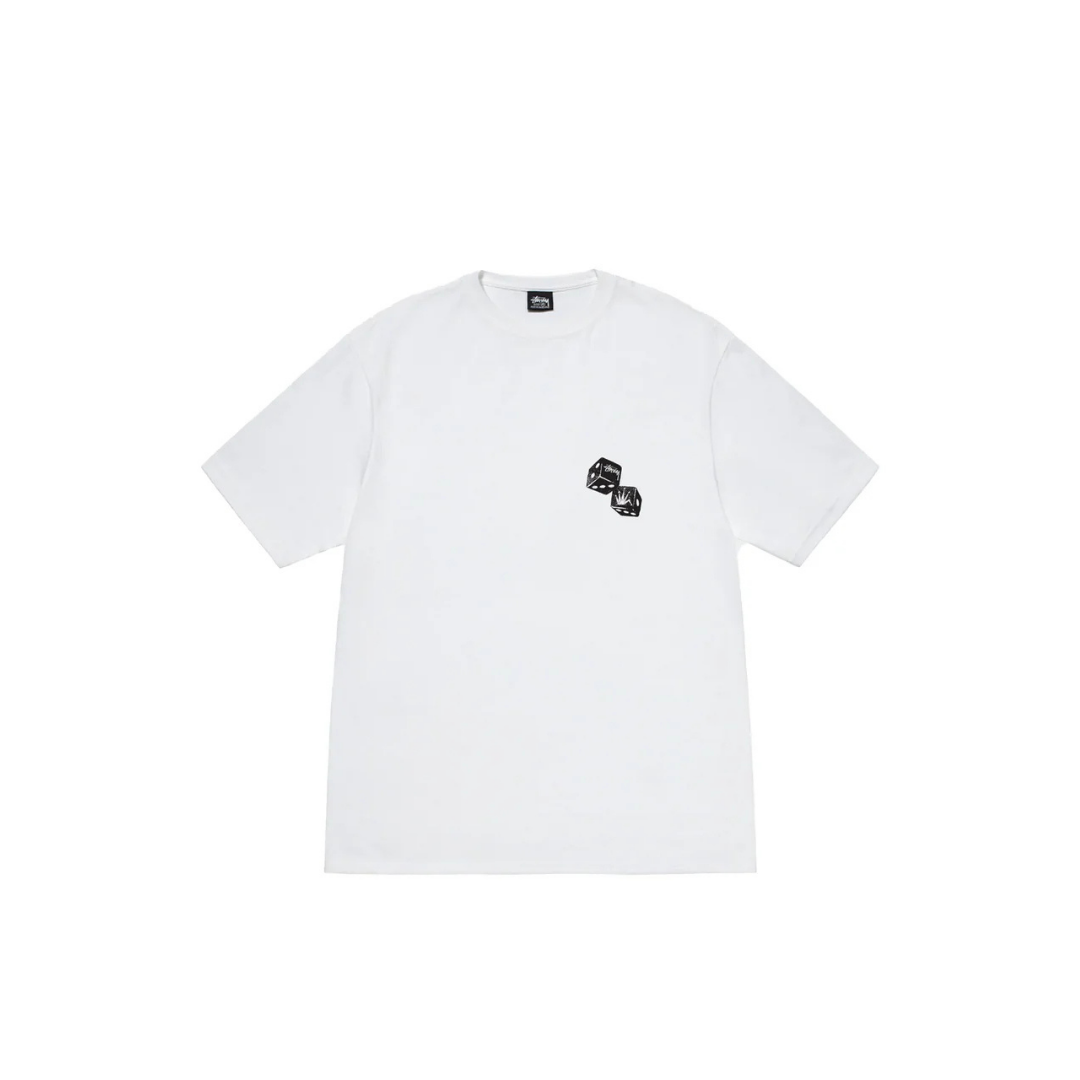STUSSY SHAKES DICE TEE WHITE