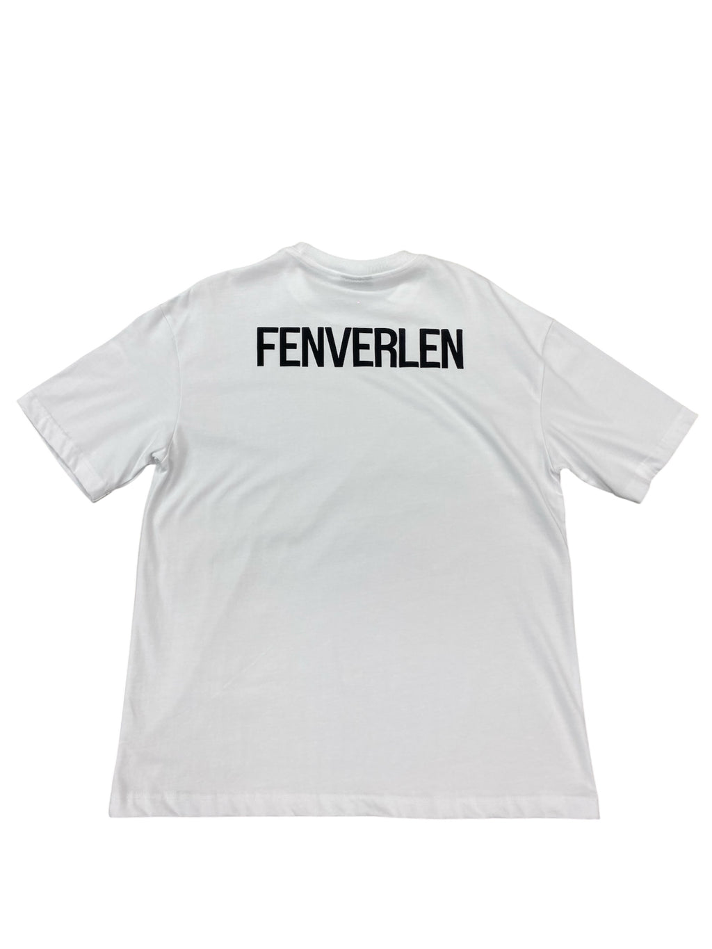 FENVERLAN EMBOSSED WORDING TEE WHITE