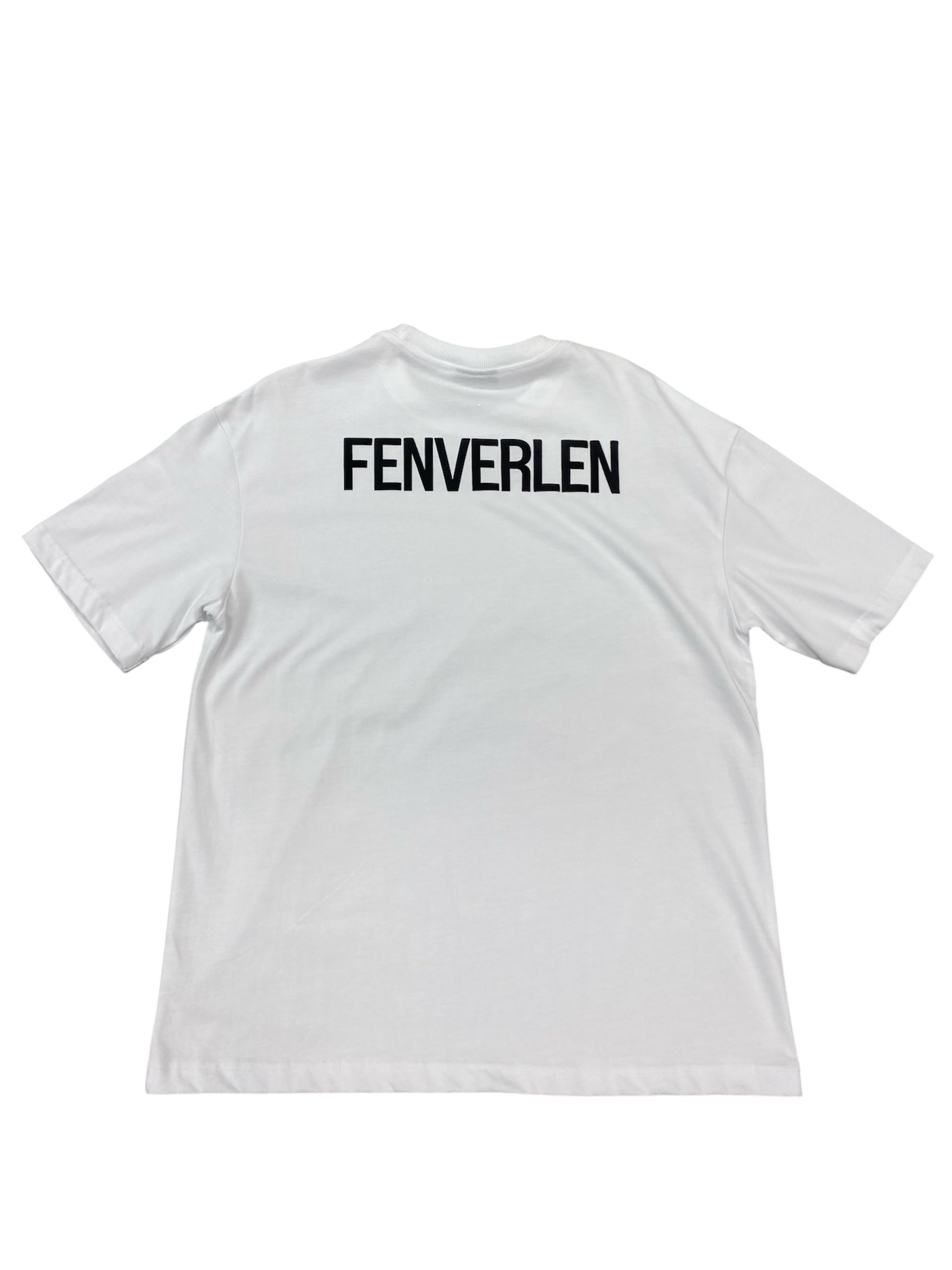 FENVERLAN EMBOSSED WORDING TEE WHITE