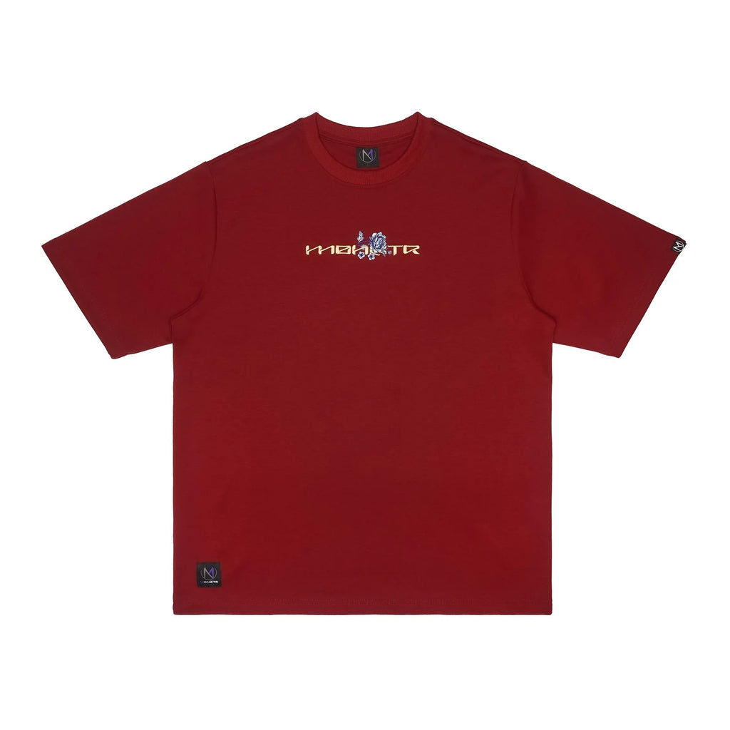 MONZTR FLORAL STALLION TEE RED