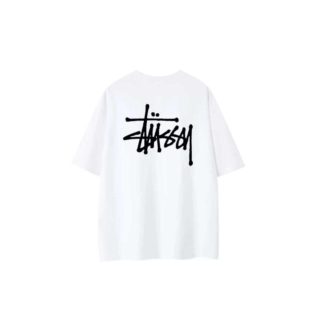 STUSSY BACIS TEE WHITE