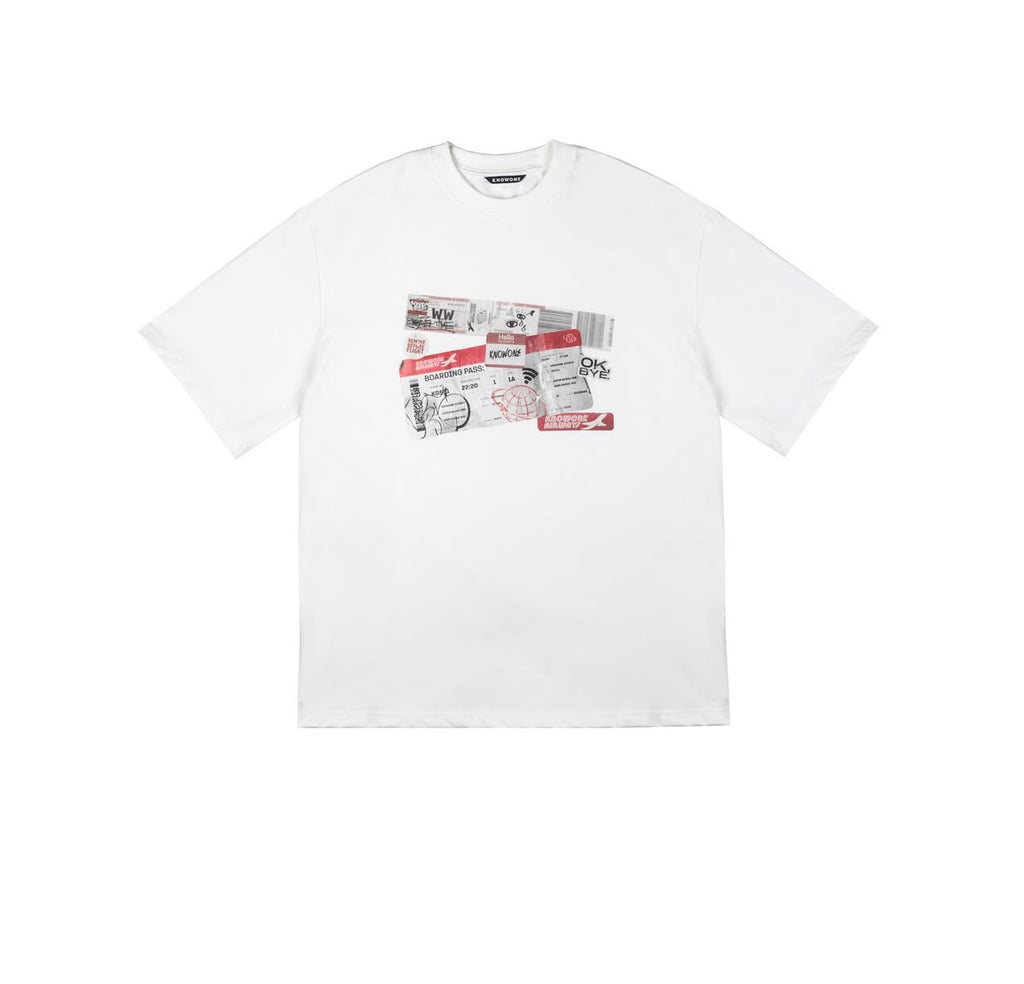 KNOWONE ITINERARY TEE WHITE