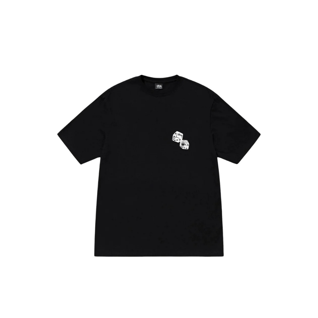 STUSSY SHAKES DICE TEE BLACK