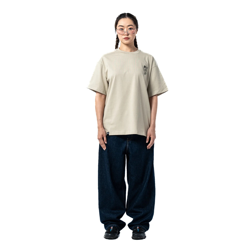 WHOCARES SMILEY KHAKI TEE