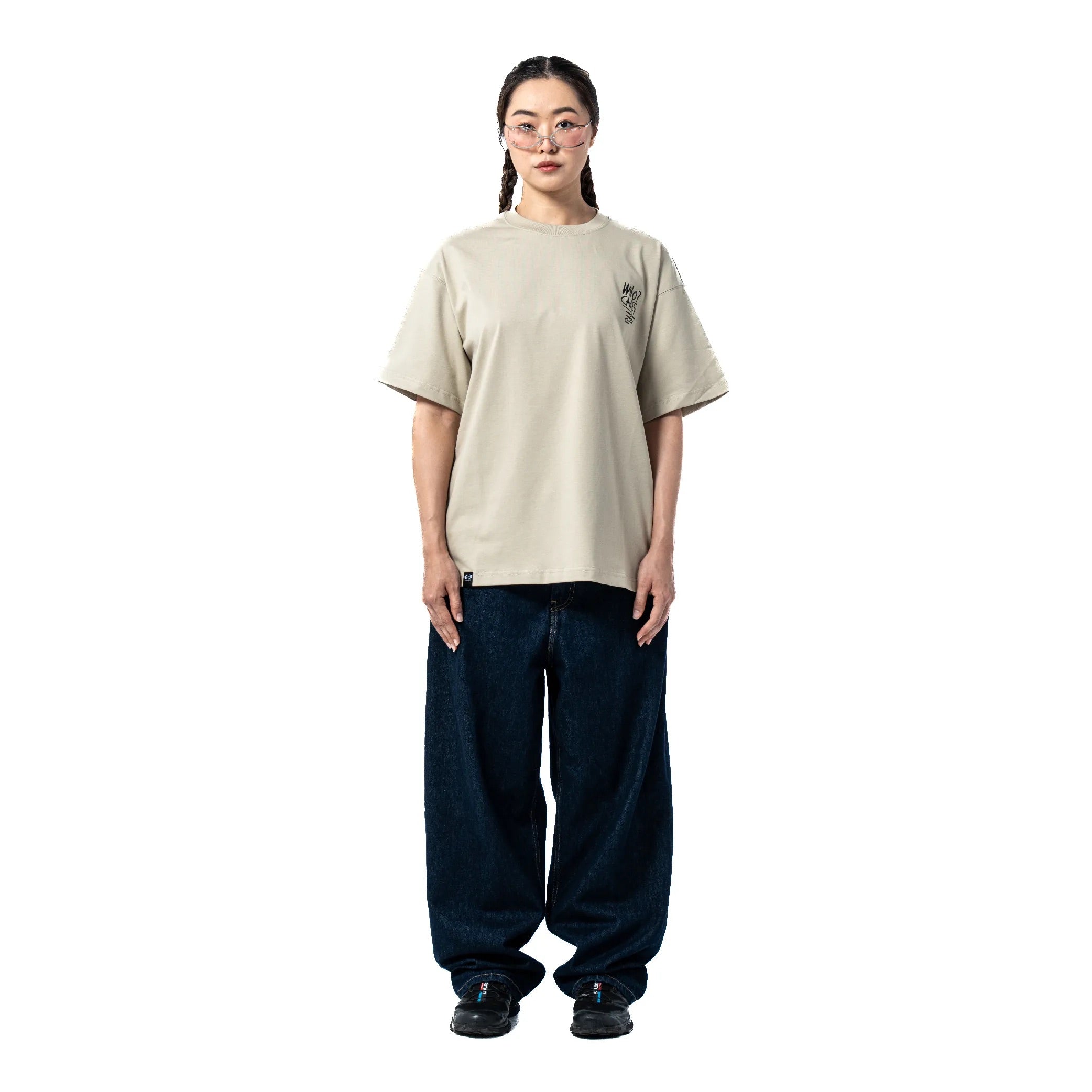 WHOCARES SMILEY KHAKI TEE