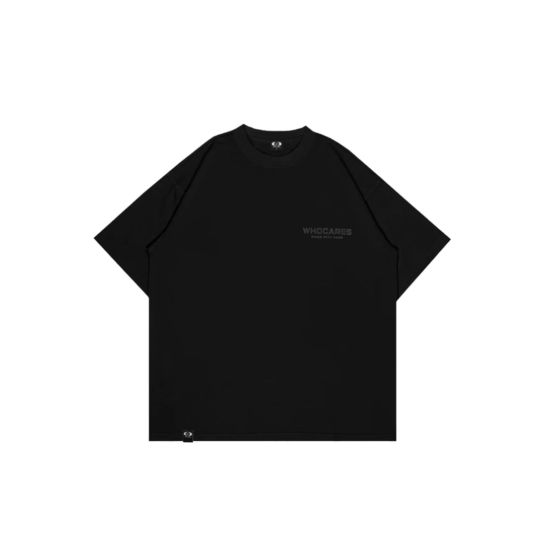 WHOCARES LOGO TEE BLACK