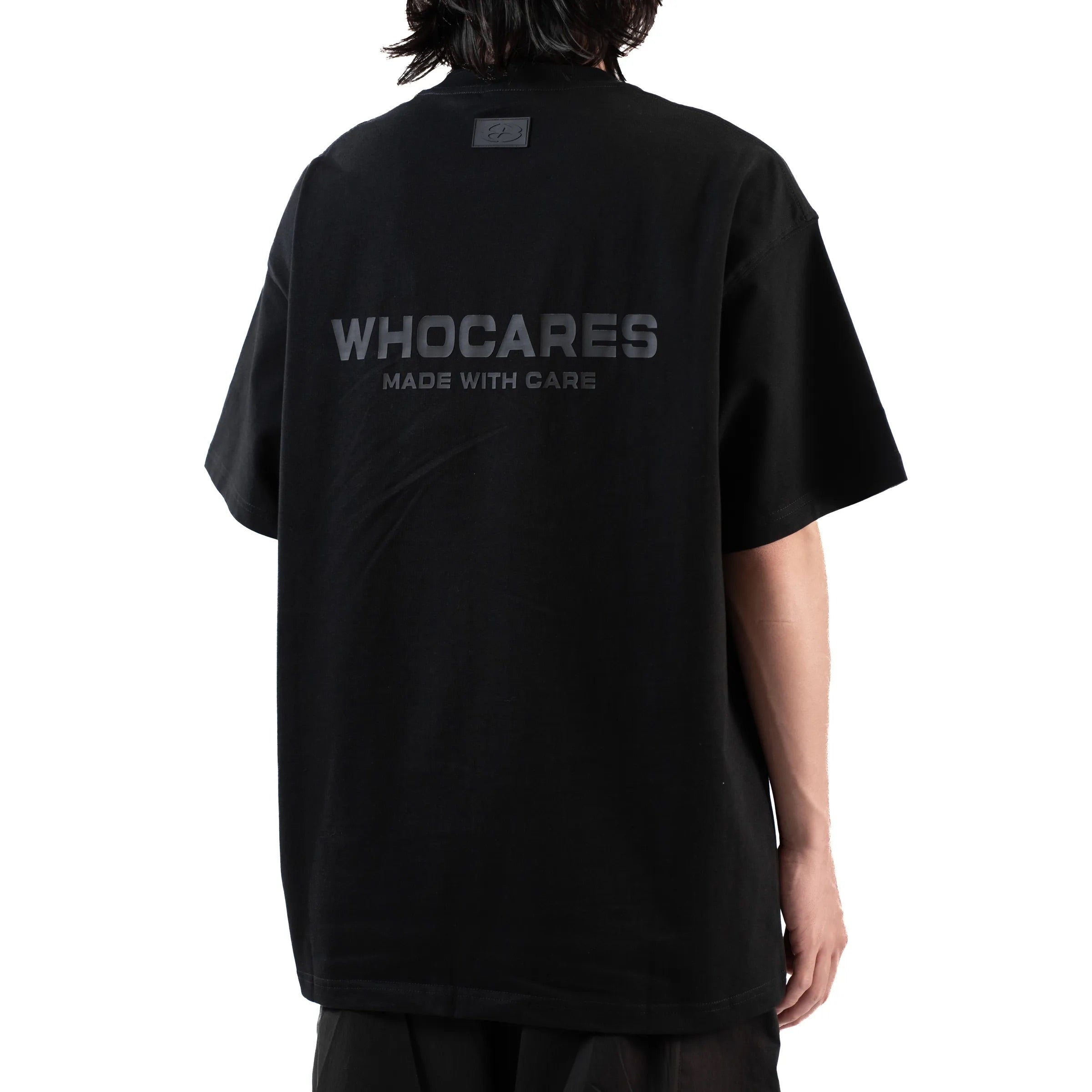WHOCARES LOGO TEE BLACK