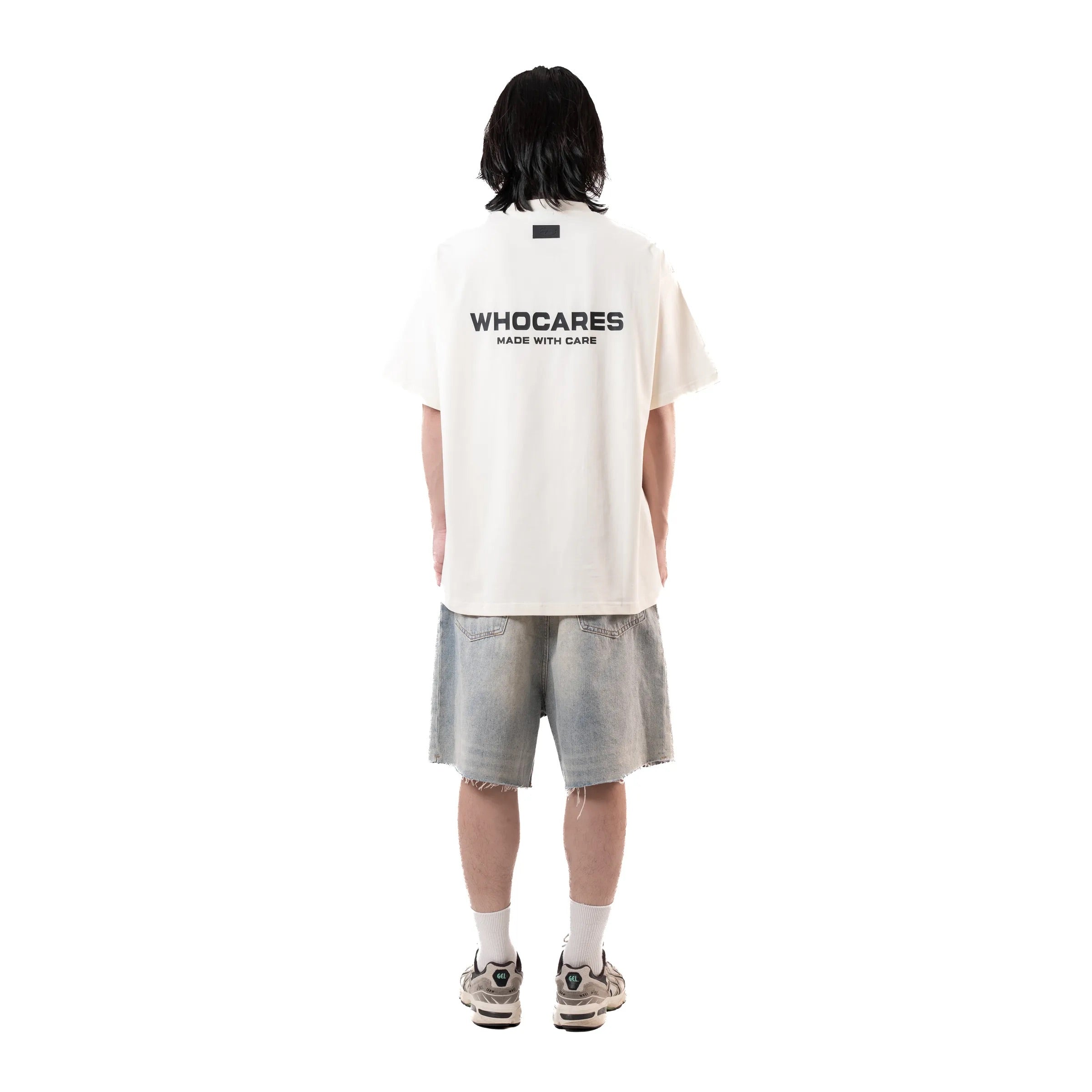 WHOCARES LOGO TEE BEIGE