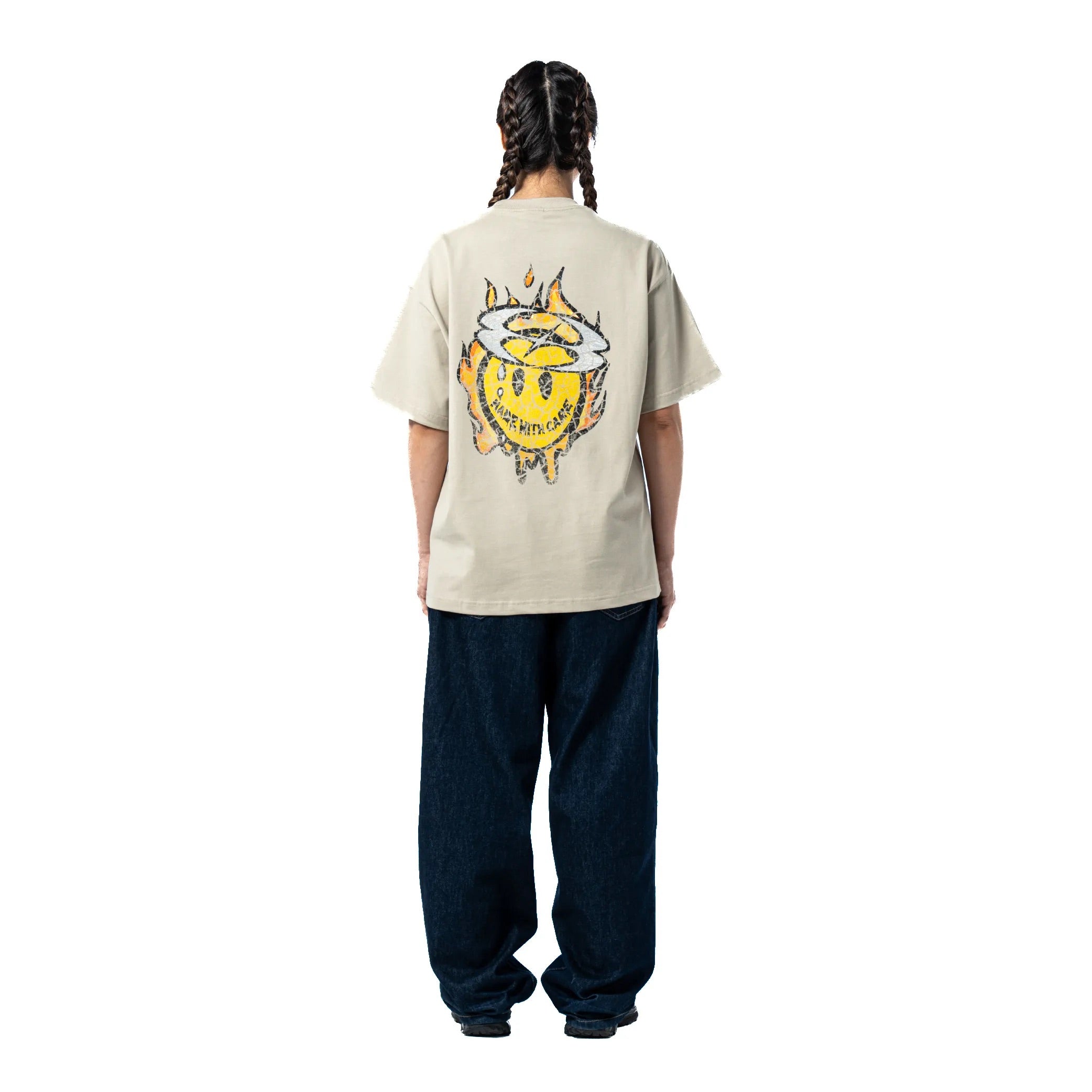 WHOCARES SMILEY KHAKI TEE