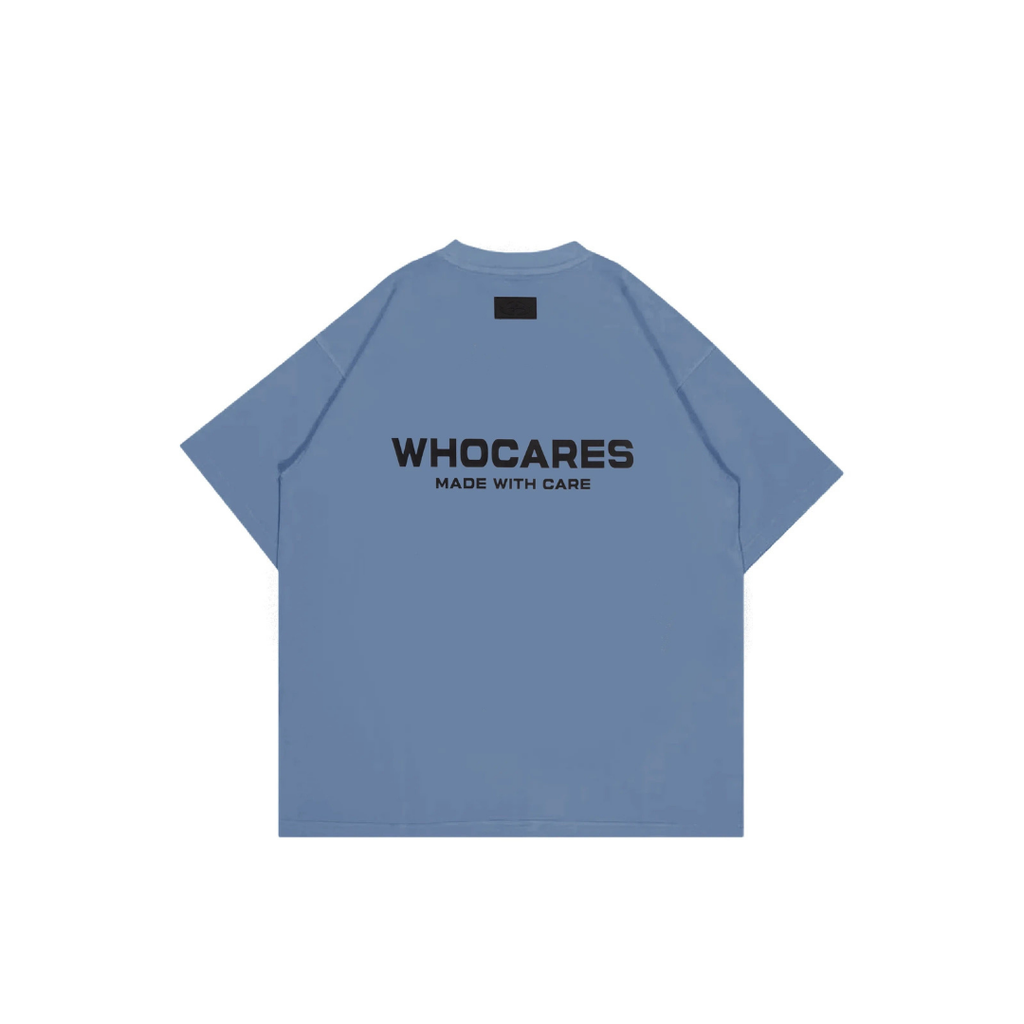 WHOCARES LOGO TEE BLUE