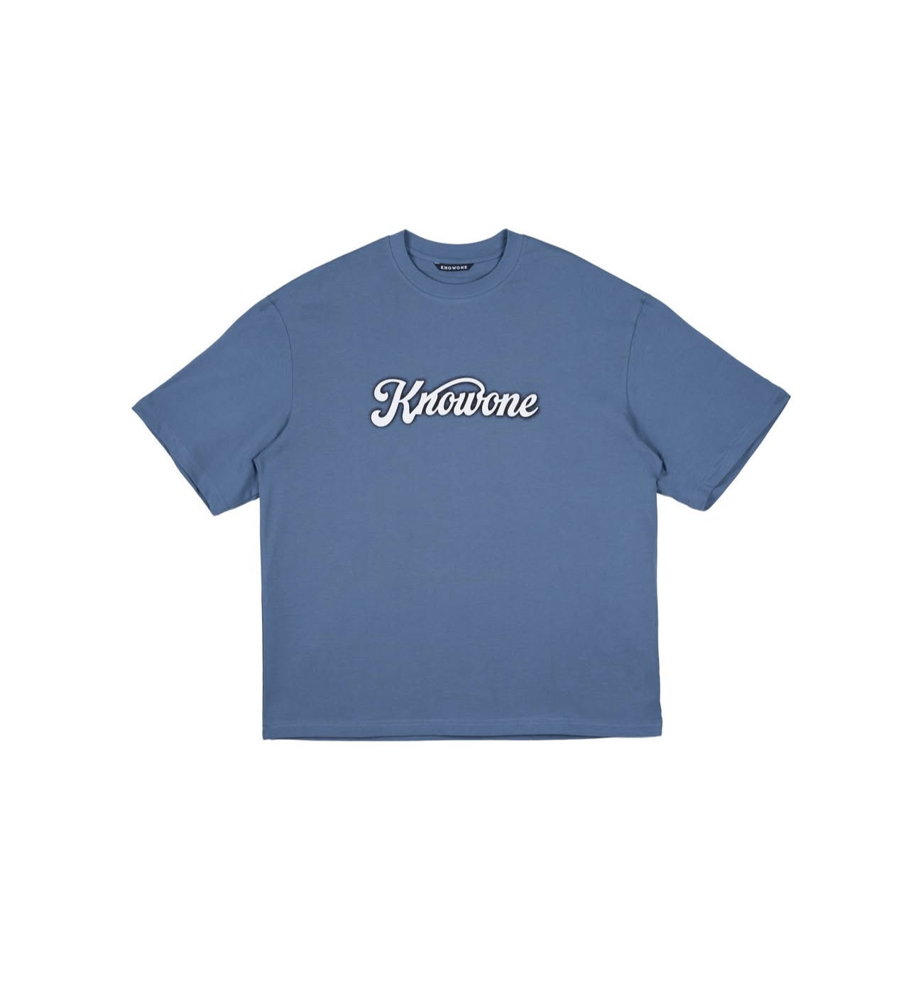 KNOWONE SNAKE EMBOSSED TEE ASH BLUE