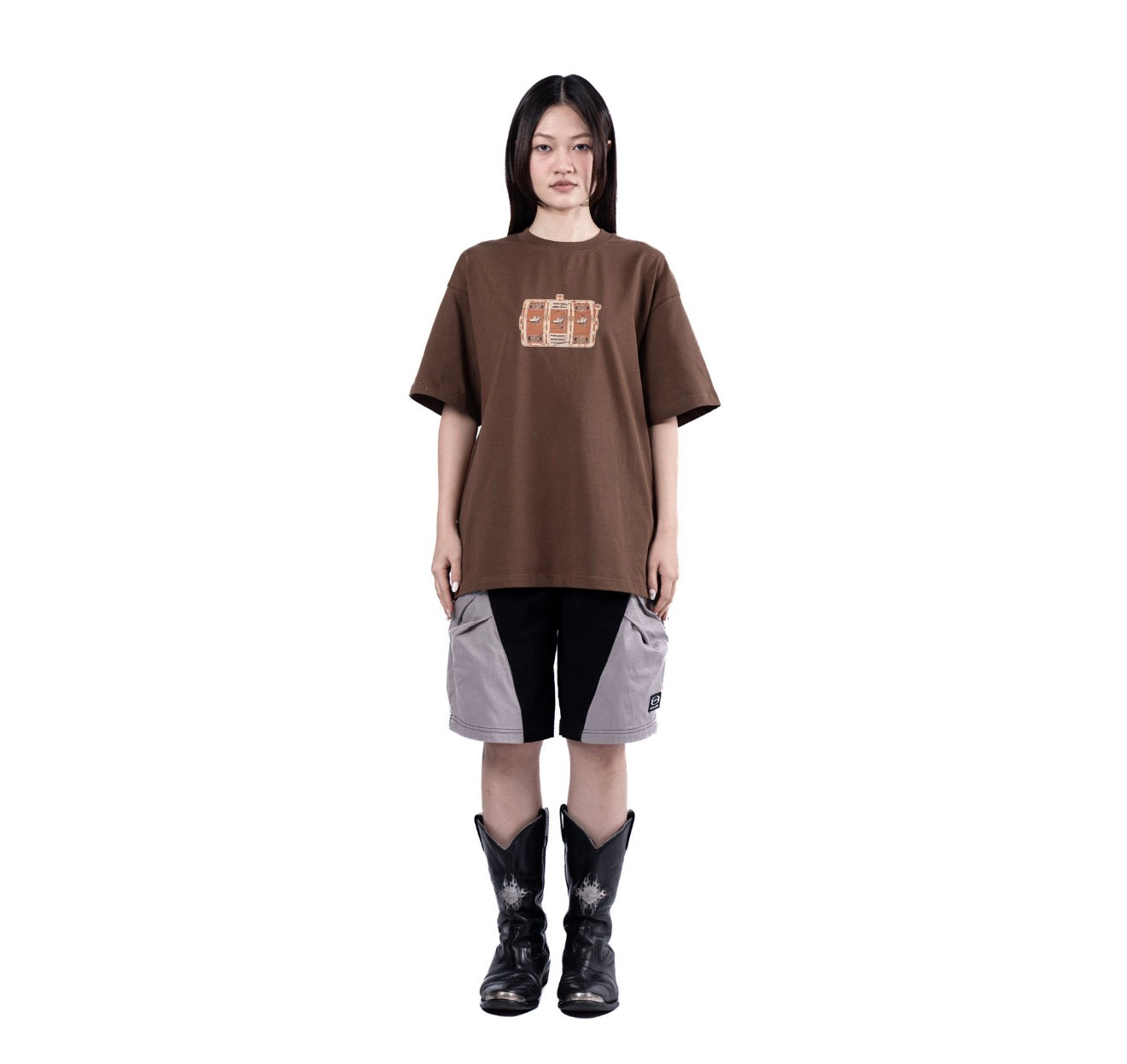WHOCARES JACKPOT TEE BROWN
