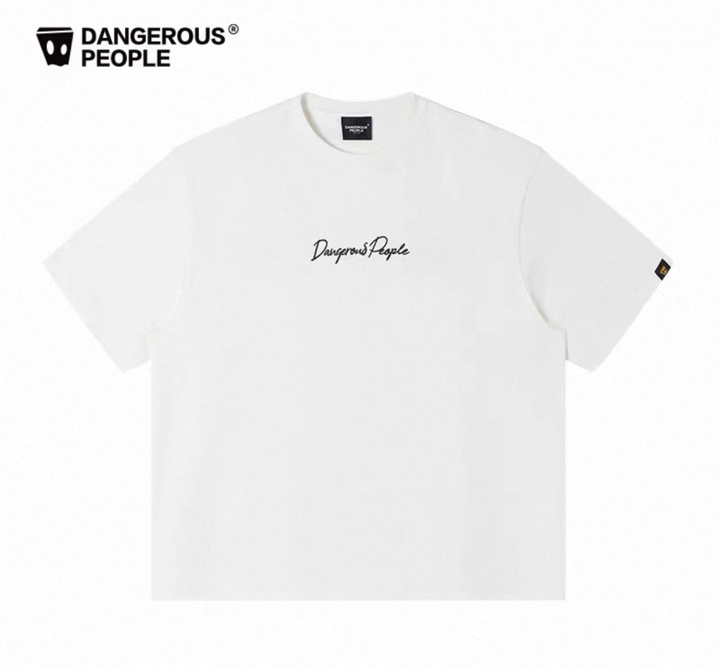 Dangerous people tee white 008
