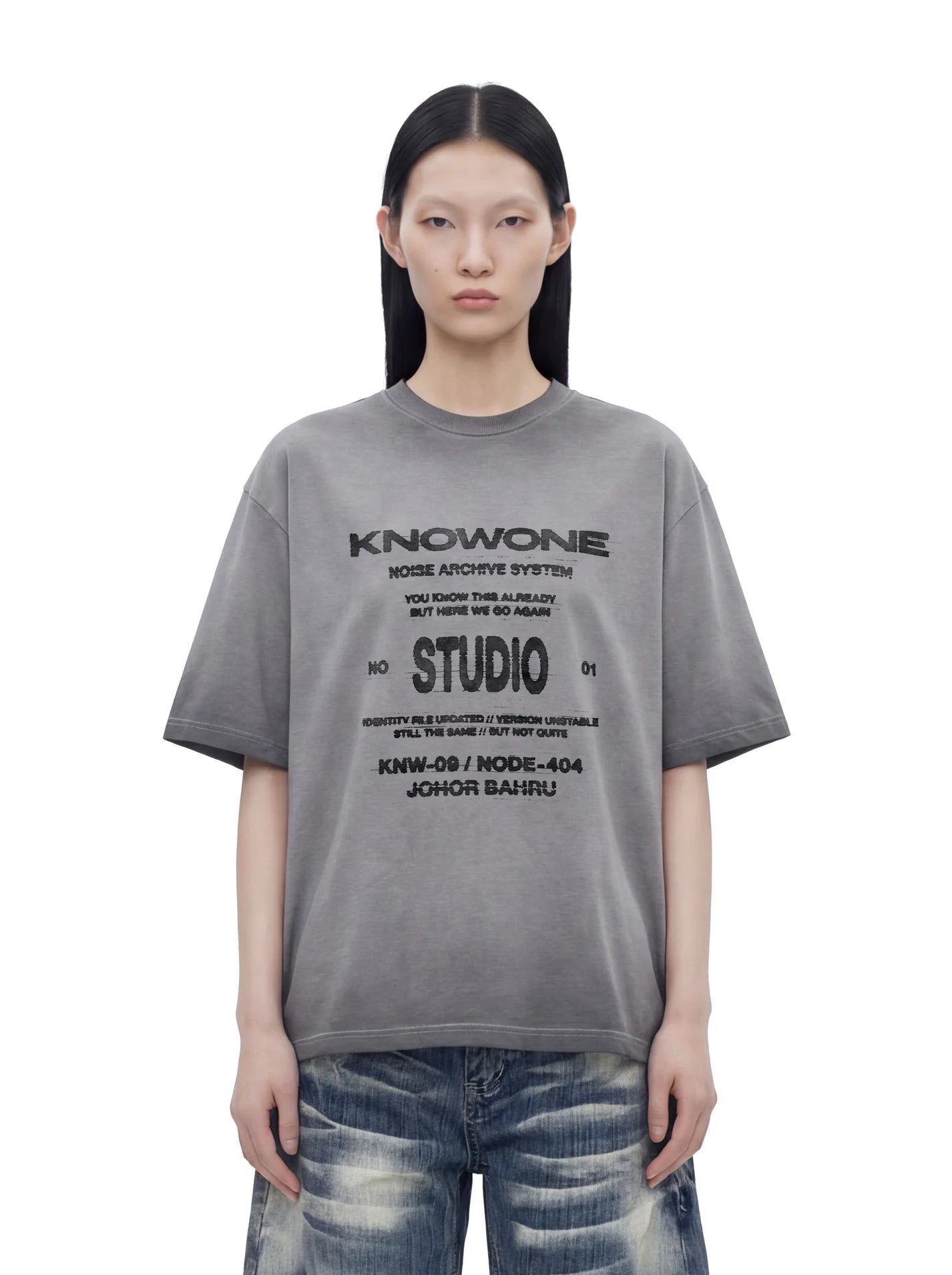 KNOWONE NOISE ARCHIVE TEE GRAY