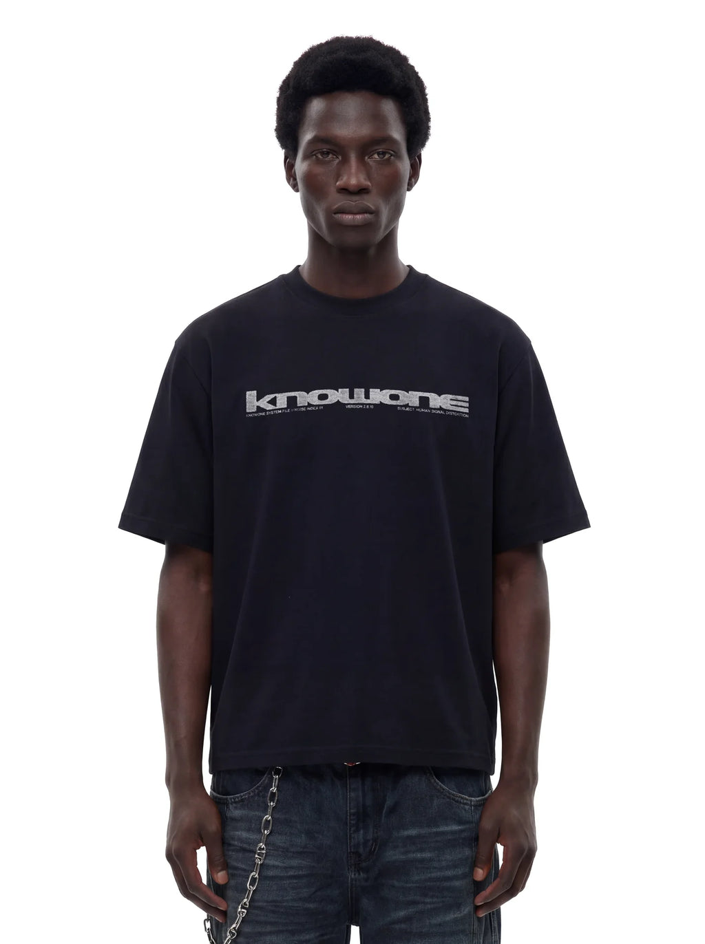 KNOWONE SIGNAL DISTORTION TEE BLACK