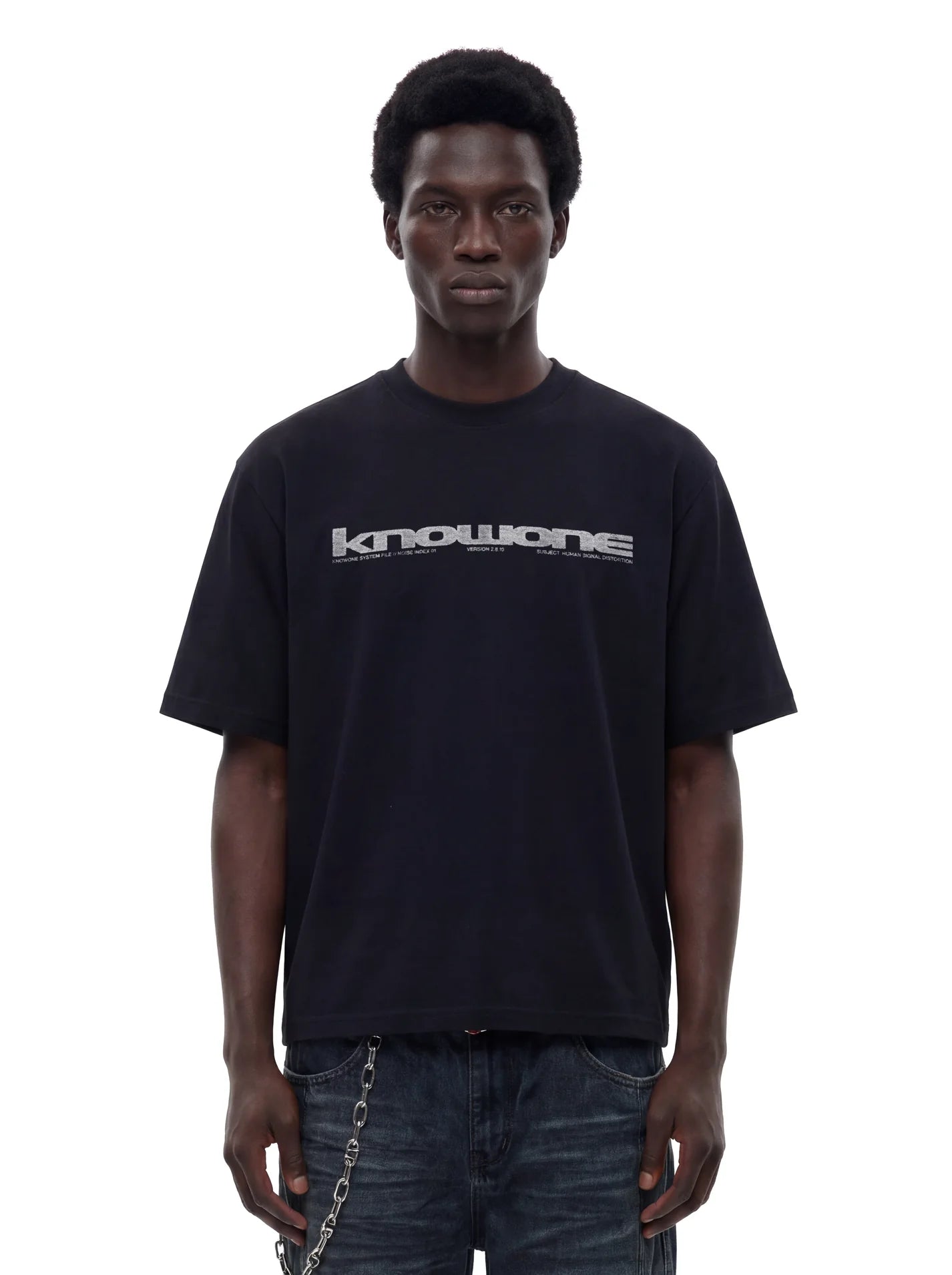 KNOWONE SIGNAL DISTORTION TEE BLACK