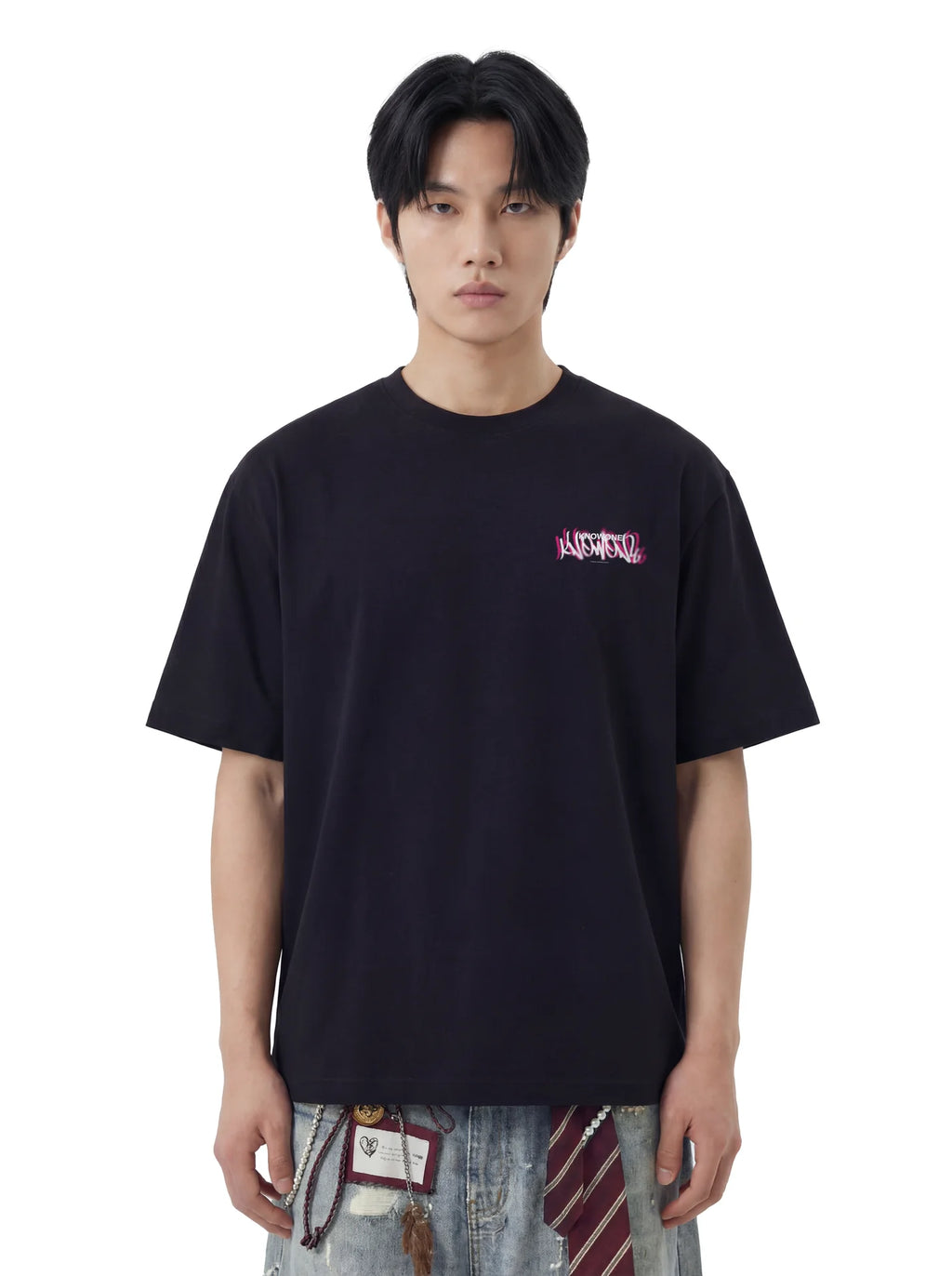 KNOWONE  SPRAY ART TEE BLACK