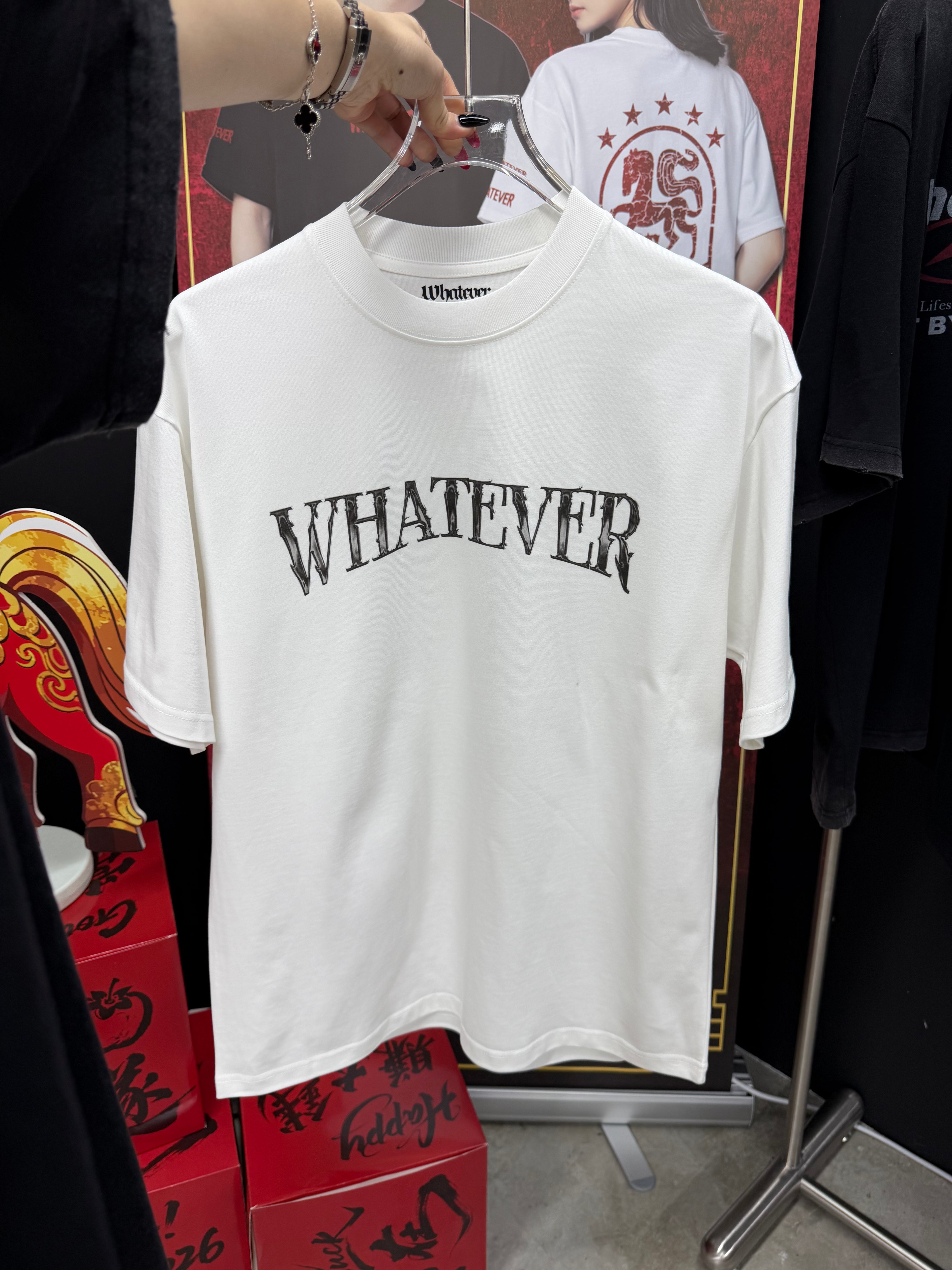 WHATEVER IDGAF TEE WHITE