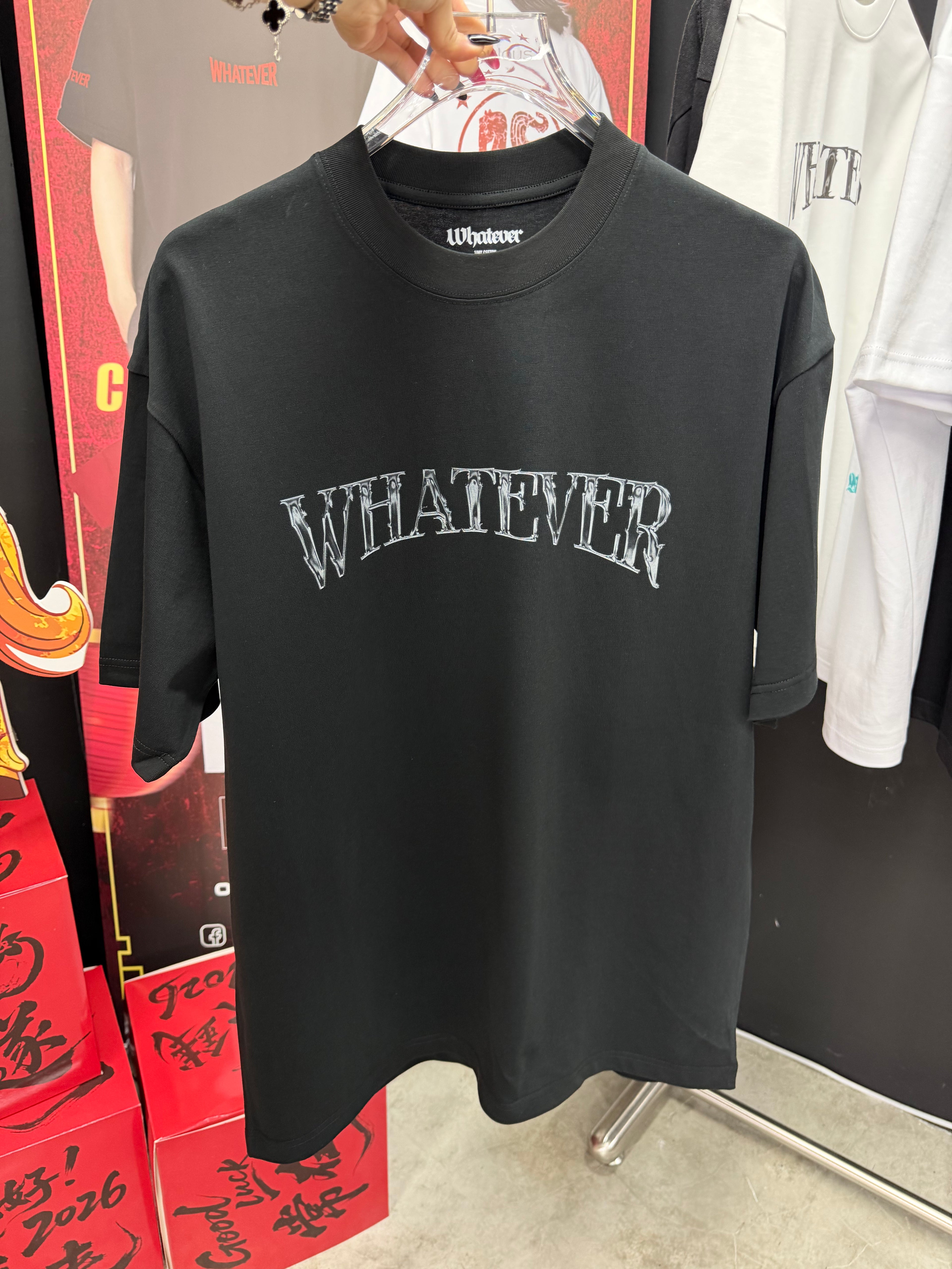 WHATEVER IDGAF TEE BLACK