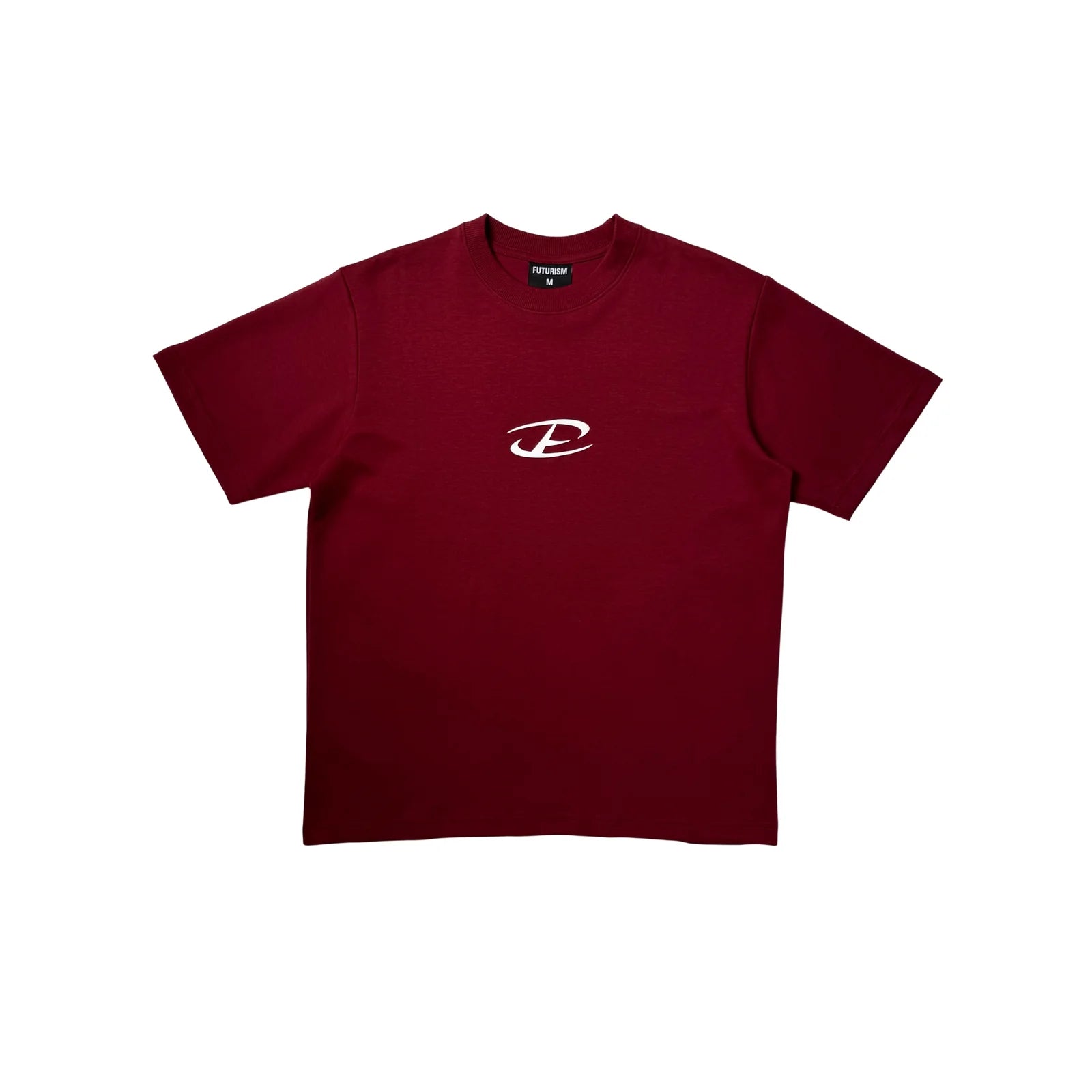 FUTURISM EMBOSSED WORDING TEE MAROON