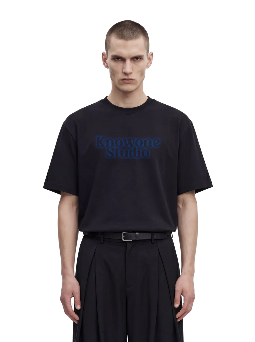 KNOWONE BASIC TEE  2.0 BLACK/BLUE