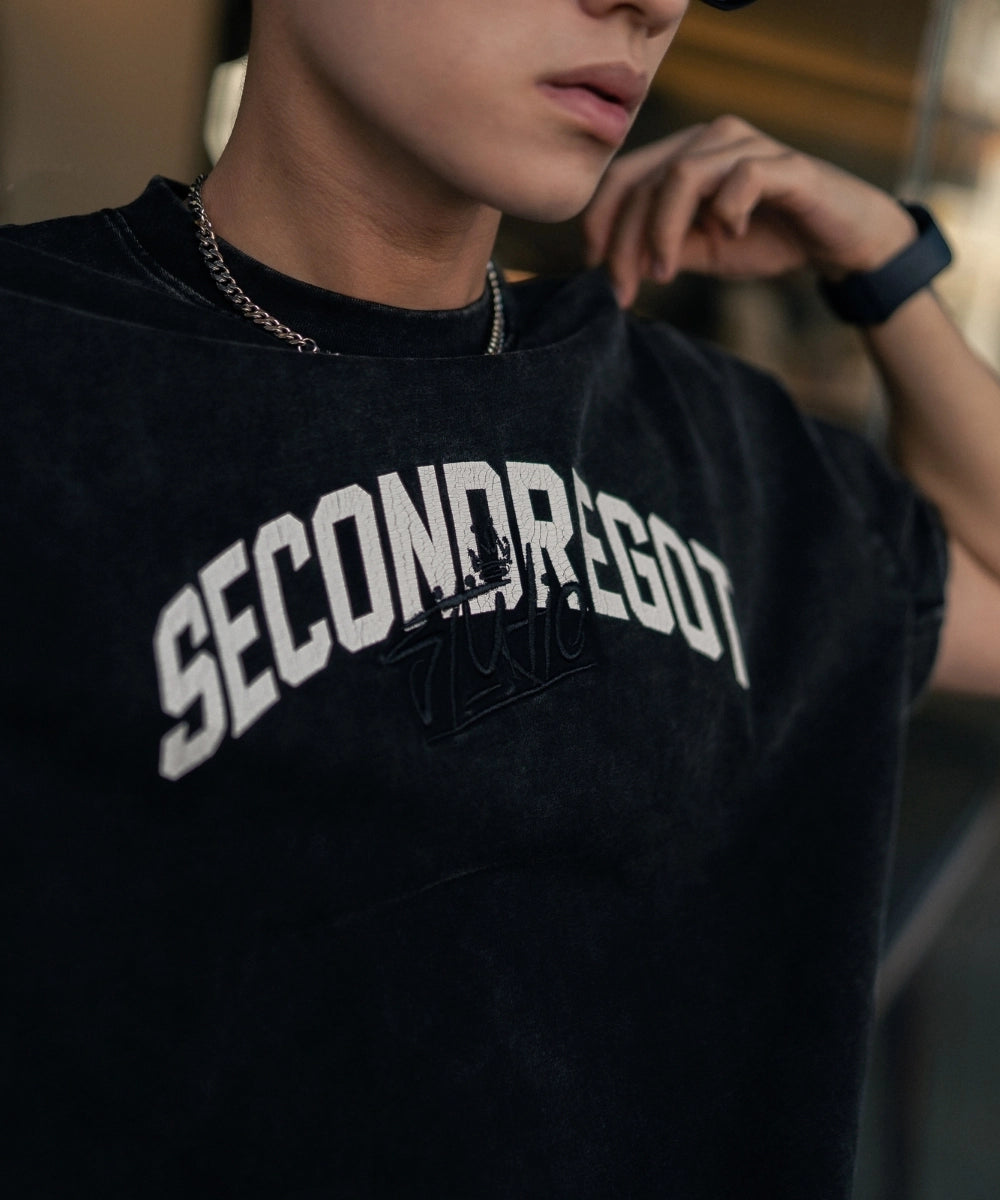 2ND WASHED RIFT TEE BLACK
